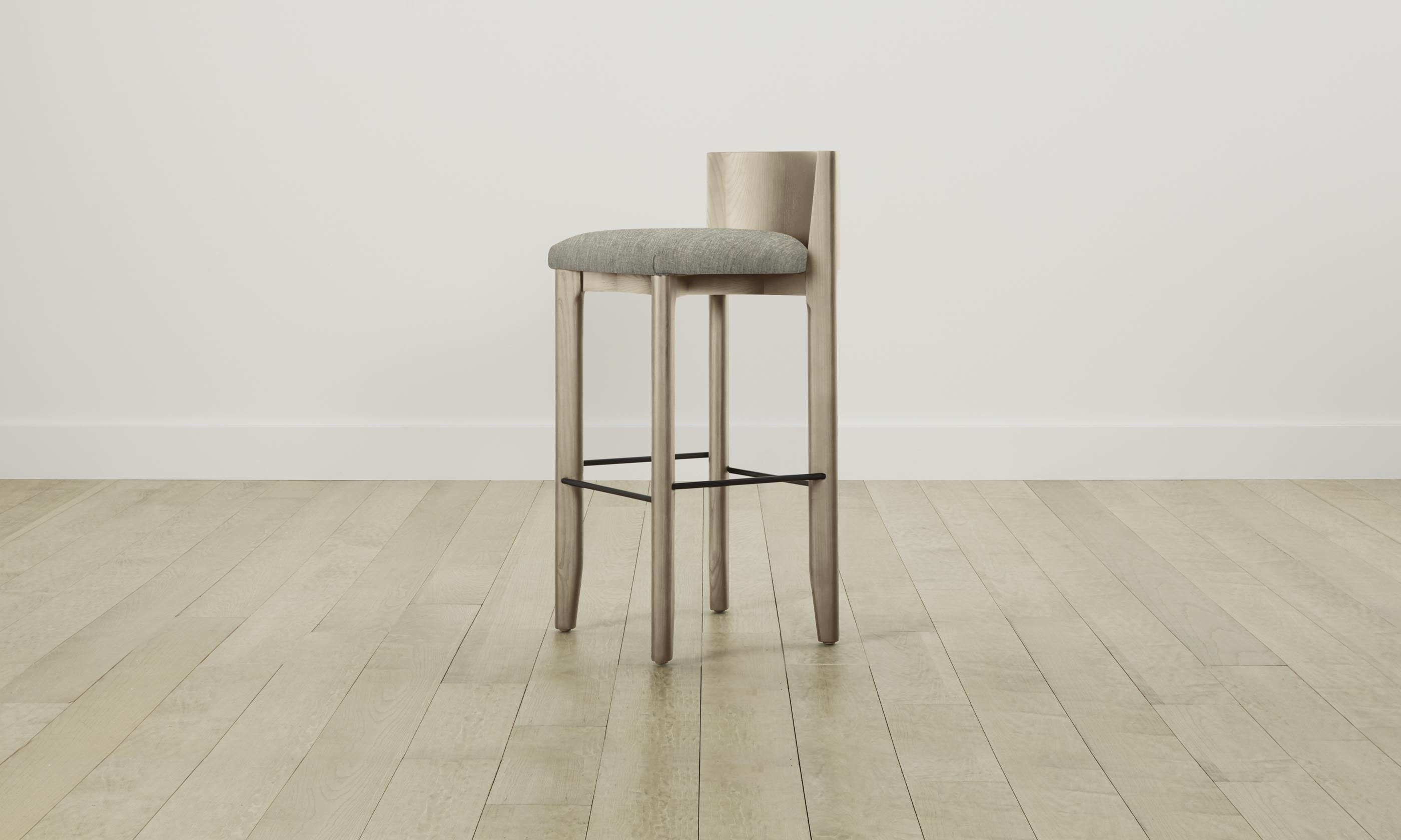 Premium The Delancey Bar & Counter Stool - Performance Tweed Oatmeal Upholstery - Modern Kitchen Island & Home Bar Seating - Durable & Comfortable for Dining & Entertaining