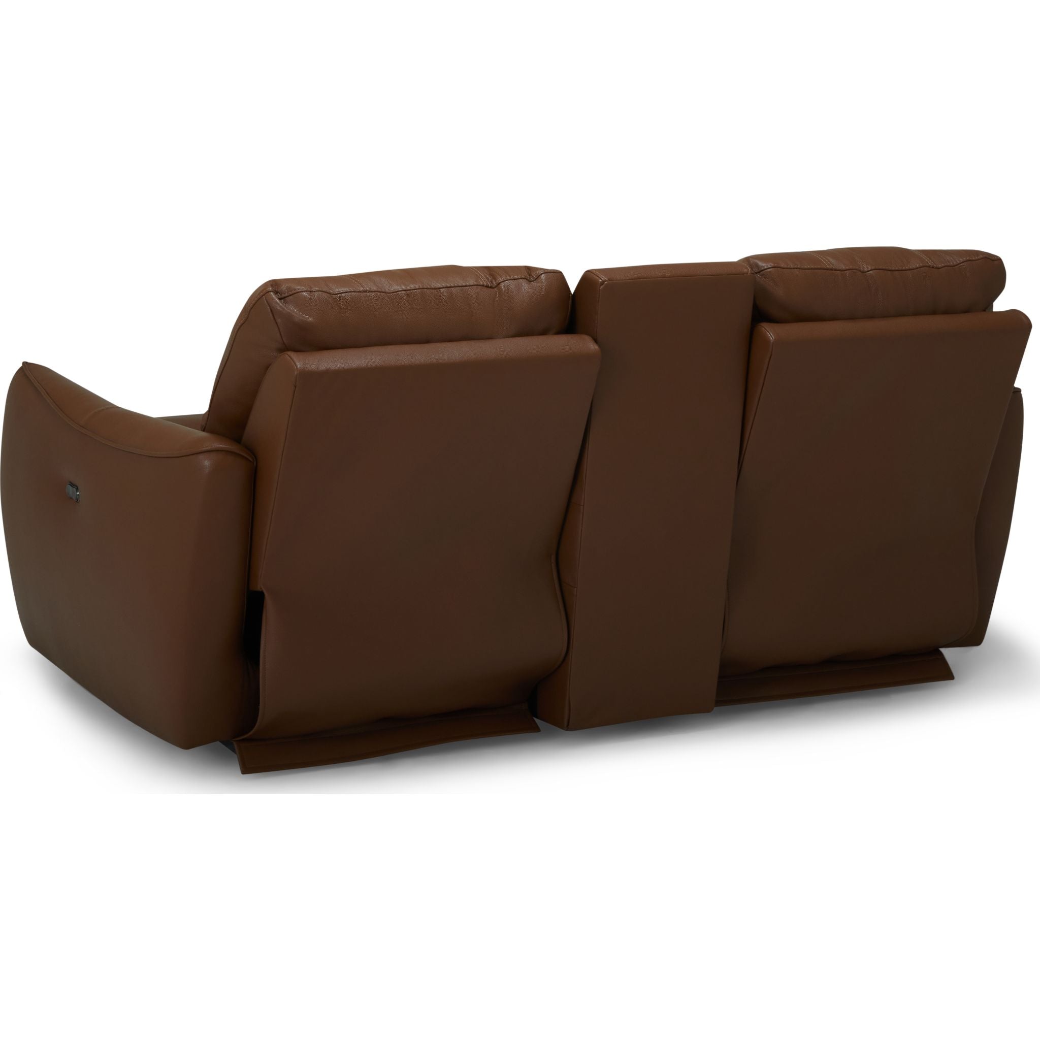 Arlo Power Reclining Loveseat with Console - Valencia Biscotti Fabric - Modern Recliner Sofa for Living Room, Home Theater & Small Spaces