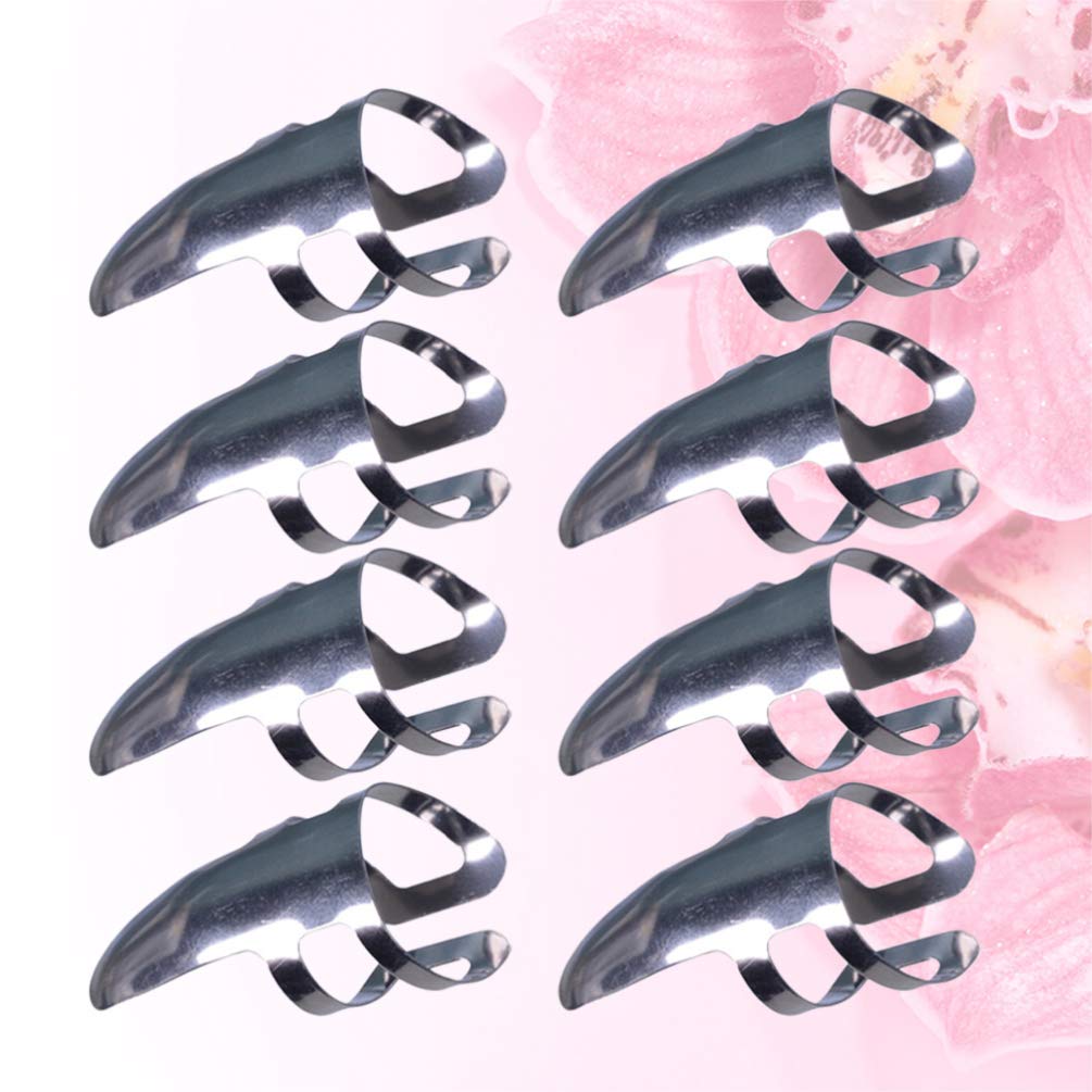 9pcs Silver Guitar Finger Picks - Professional Thumb & Finger Plectrums for Acoustic/Electric Guitar Playing - Finger Protectors for Comfortable Strumming & Plucking - Perfect for Beginners & Musicians