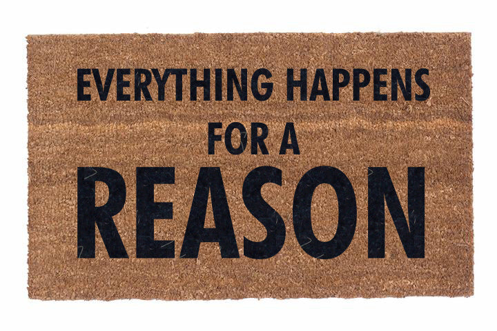 Everything Happens For A Reason - Inspirational Quote Wall Art for Home & Office Decor | Motivational Gift for Friends & Family