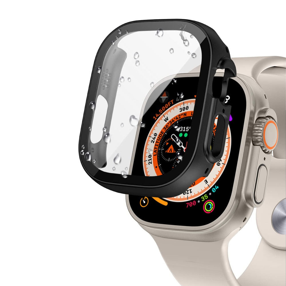 Premium Tempered Glass Case for Apple Watch - Slim, Durable & Stylish Protection for Workouts, Swimming & Everyday Use