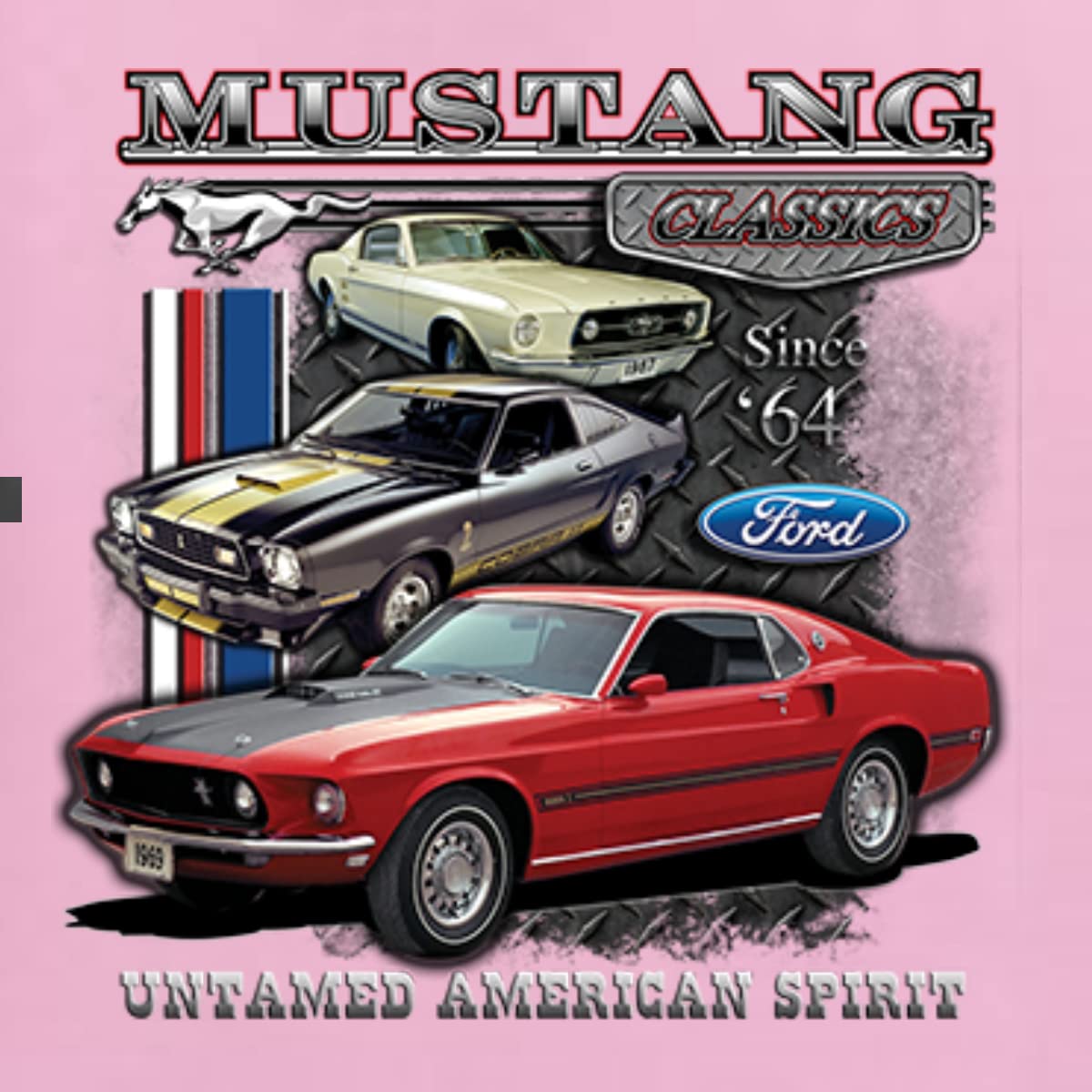 Wild Bobby Ford Mustang Classic Graphic Sweatshirt - Vintage American Muscle Car Design - Unisex Crewneck Pullover for Casual Wear & Car Enthusiasts