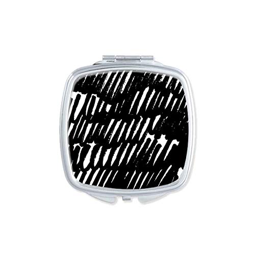 DIYthinker Portable Compact Pocket Mirror - Double Sided Glass with Brushwork Irregular Curve Texture for Makeup, Travel & Everyday Use
