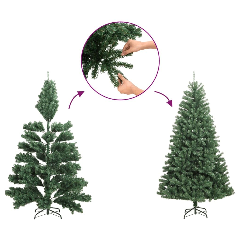 8ft Artificial Christmas Tree with Pine Cones & Snow Tips - Eco-Friendly Lifelike Holiday Decor with Sturdy Metal Base | Perfect for Living Room, Office & Christmas Party Decoration