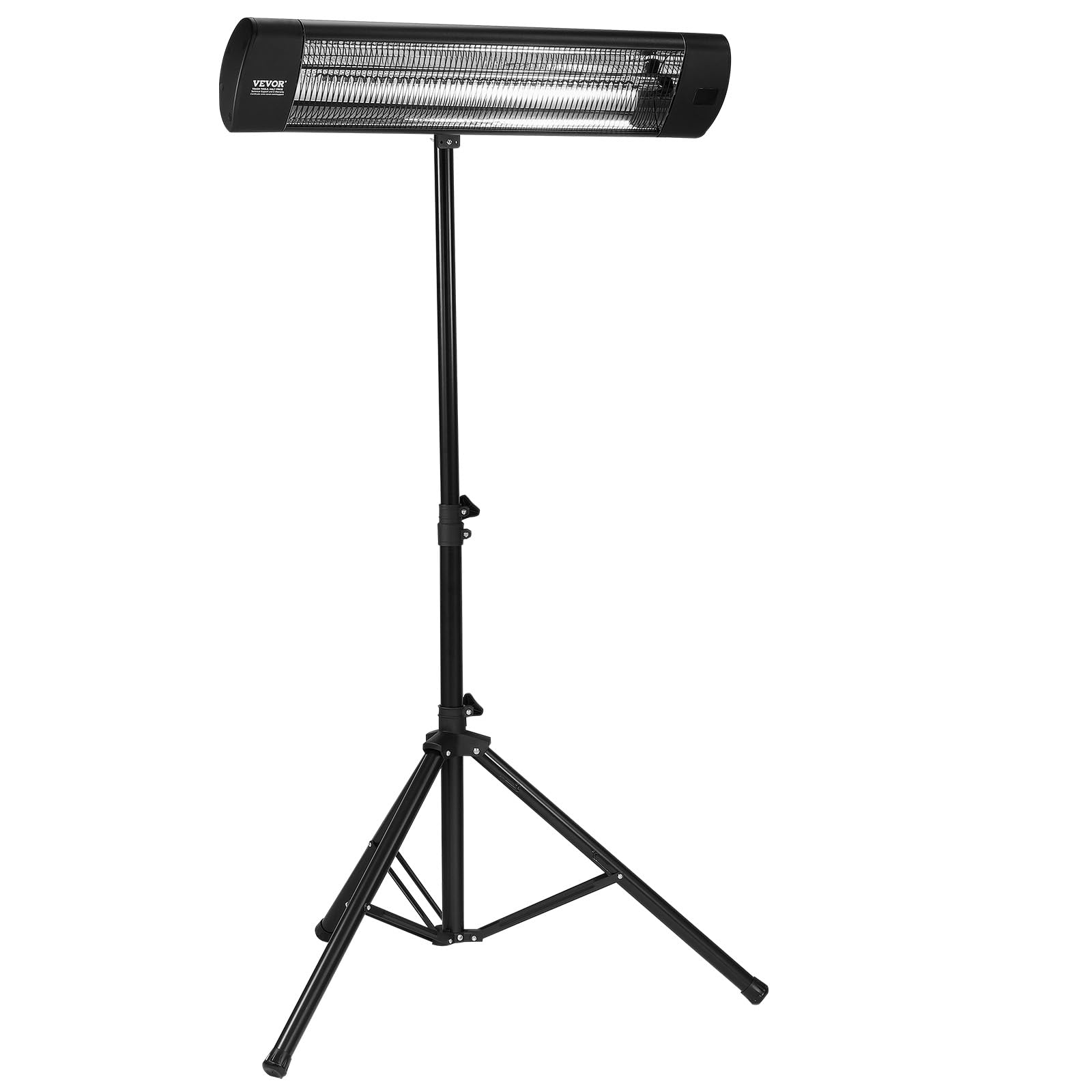 VEVOR 1500W Infrared Heater with Remote Control - 3 Speed Electric Space Heater with LED Display, Timer & Stand - Ceiling/Wall Mountable Patio Heater for Outdoor/Indoor Use - Perfect for Porch, Dining Room, Studio, Garage & Office Warming