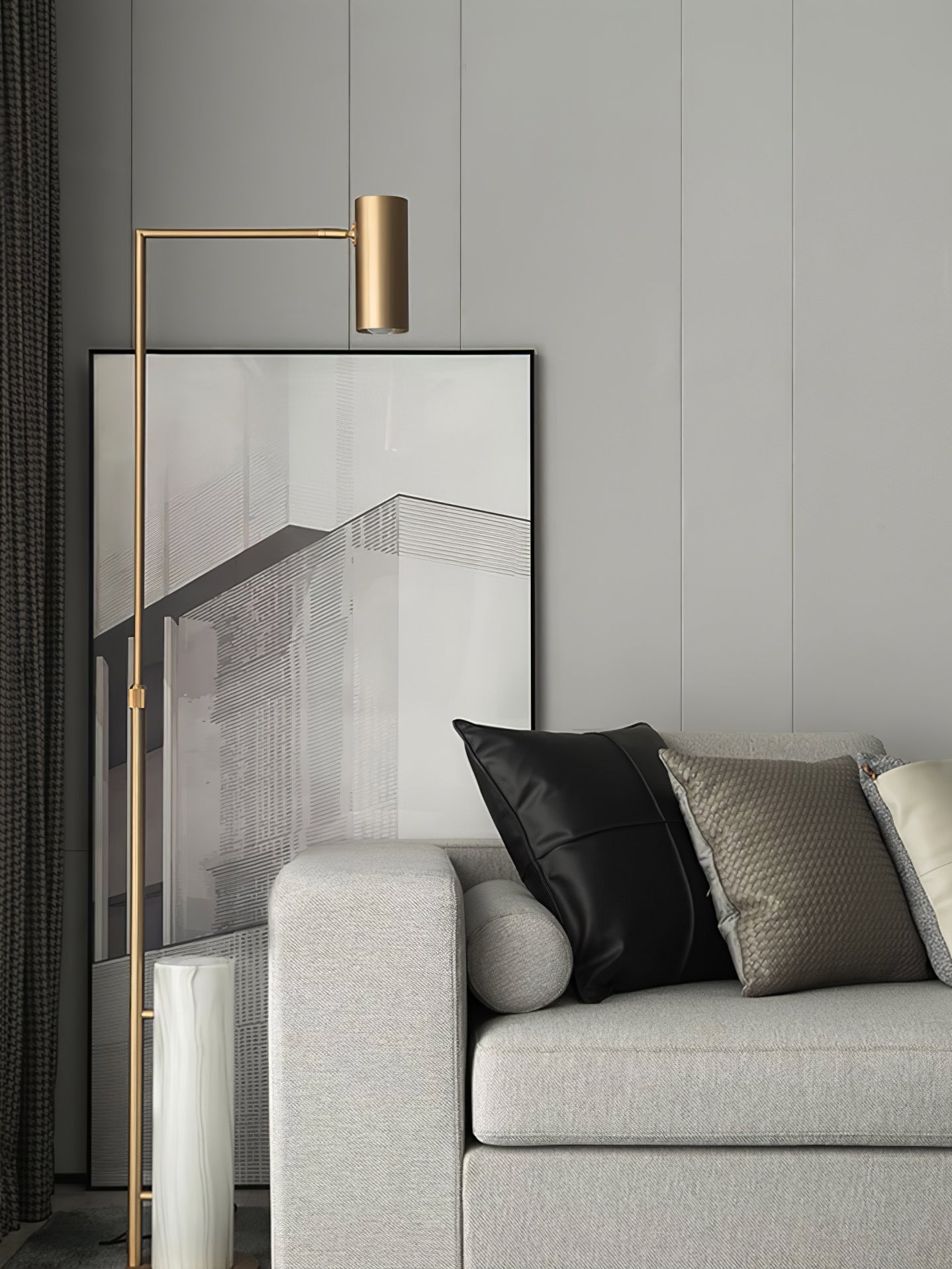 Modern Dimmable LED High Floor Lamp for Living Room - Adjustable Brightness, Tall Standing Light for Bedroom, Office & Reading Corner - Warm White to Cool Daylight (3000K-6500K)