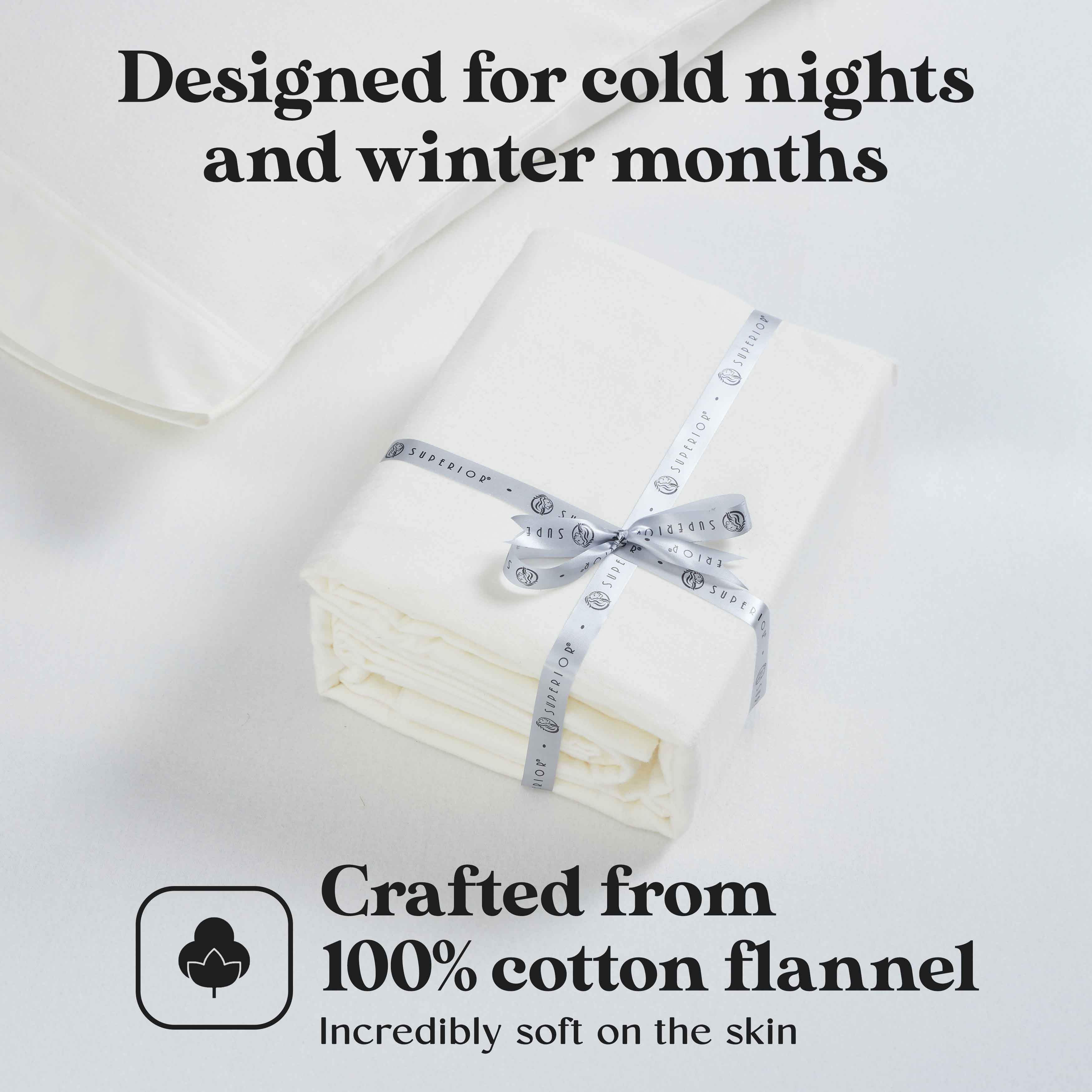 Premium Rome Flannel Cotton Solid Brushed Deep Pocket Sheet Set - Ultra Soft & Cozy Bedding for Winter - Perfect for Master Bedroom, Guest Room & Dorm Use