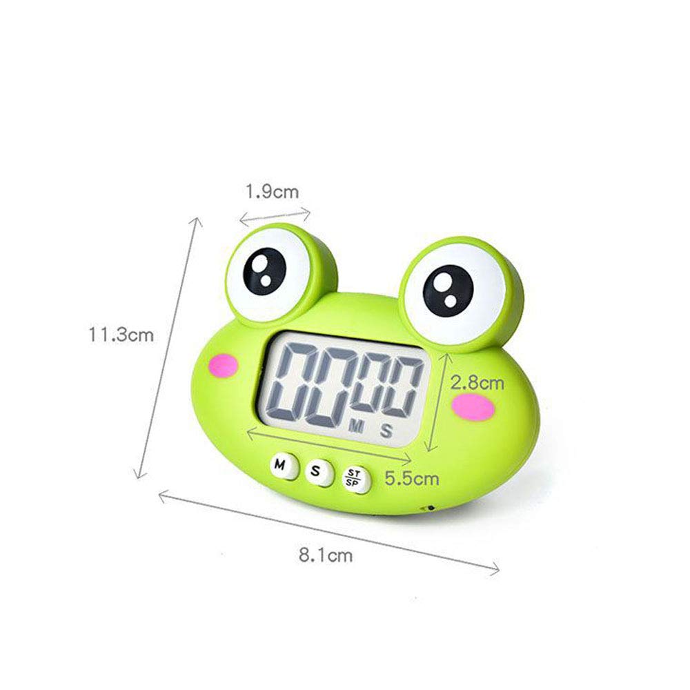 Cartoon Frog Digital Kitchen Timer - 99 Minute Countdown with Loud Alarm, Cooking Timer for Baking, Kids, Classrooms (Pink) | Perfect for Baking, Homework, Games & Classroom Activities