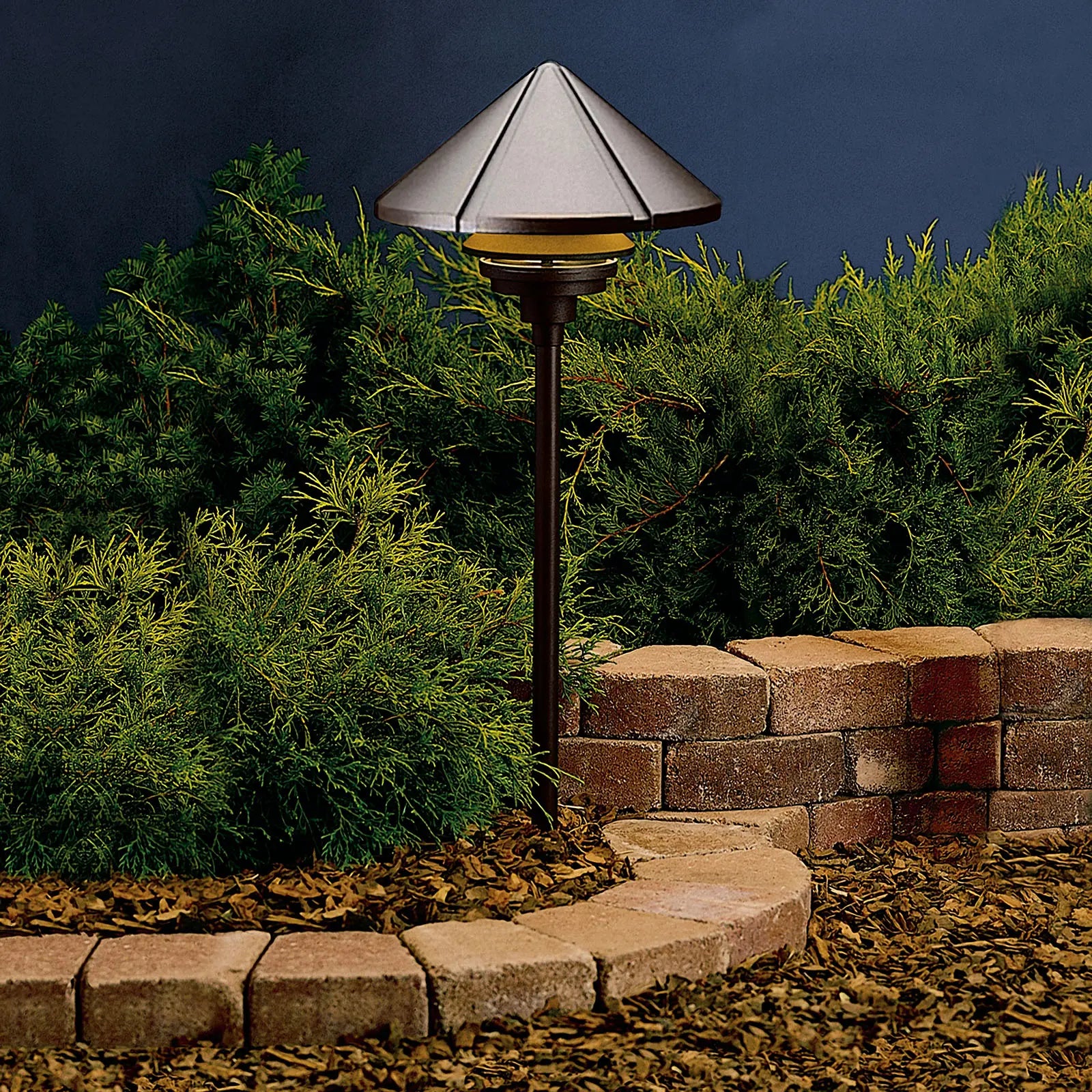 120V Large One Tier Path Light in Textured Architectural Bronze - Outdoor Landscape Lighting for Garden, Walkway, and Driveway