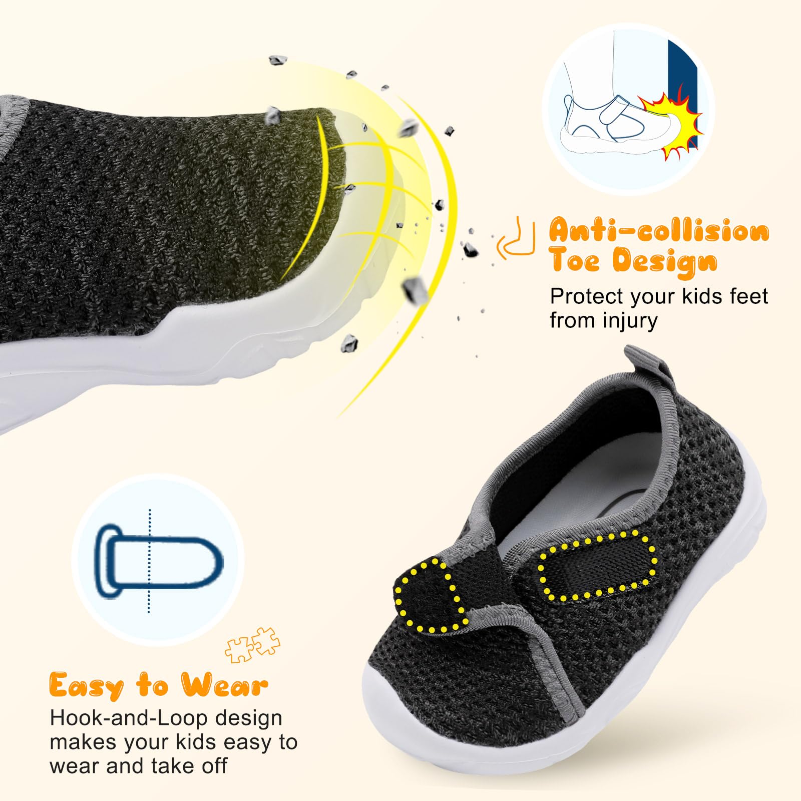 JOINFREE Kids Barefoot Shoes - Breathable Lightweight Sneakers for Toddler Boys & Girls, Perfect for School & Play