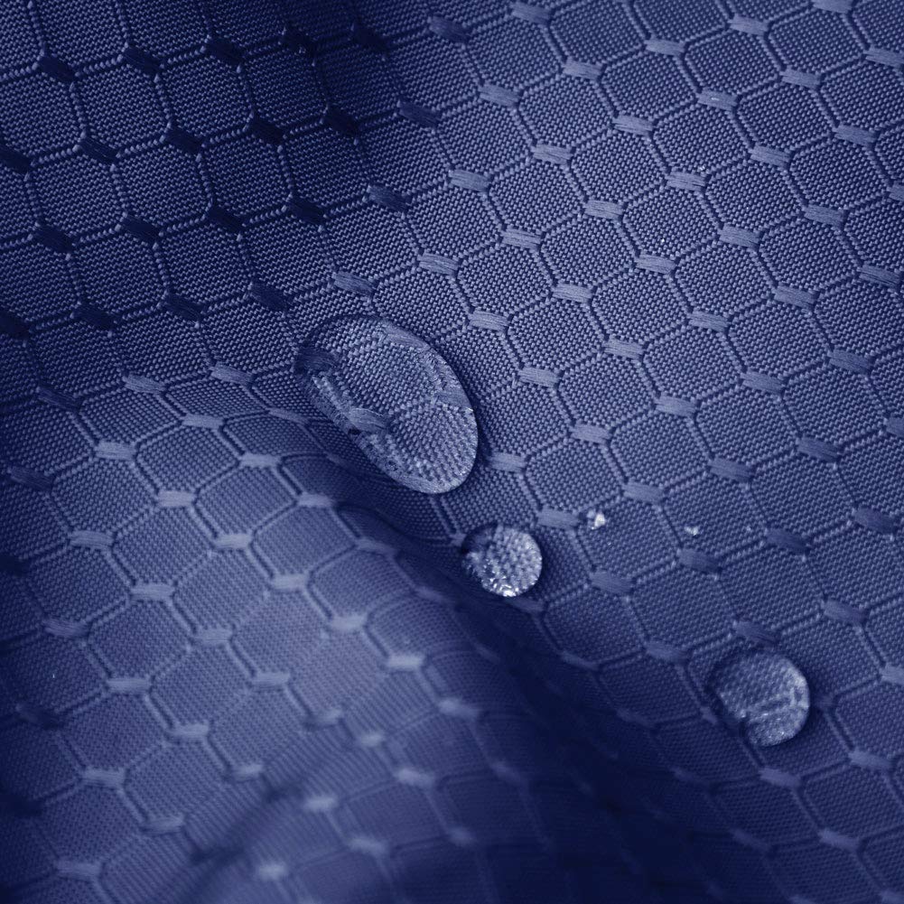 Heavy Duty Waffle Weave Shower Curtain 36x72 Inches - Waterproof Bathroom Curtain for Hotels & Homes - Machine Washable Fabric - Blue - Perfect for Bathrooms, Dorms, and RV Showers