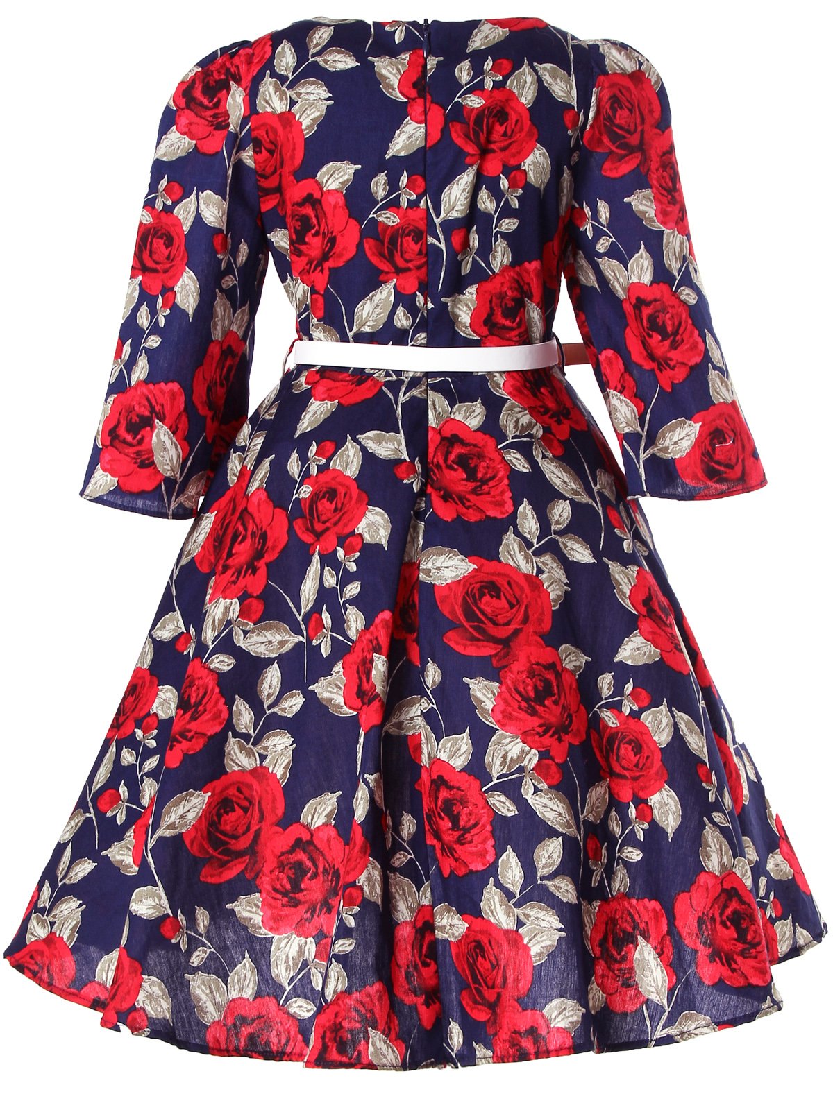 Bonny Billy Girls Vintage Floral Swing Dress for Kids Party, Tea Party, Photo Shoot & Special Occasions