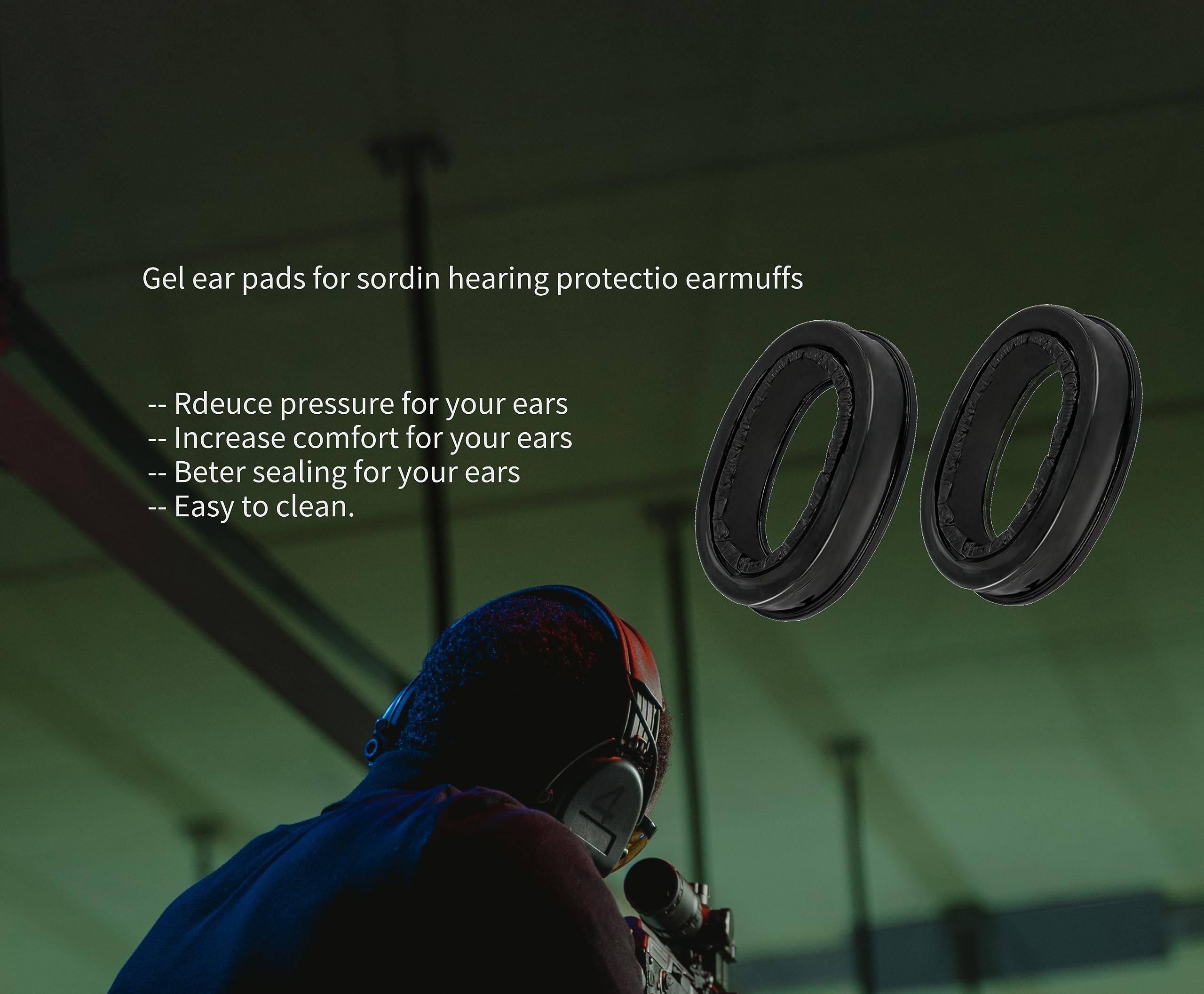 Premium Silicone Gel Earpads for MSA SORDIN Headsets - Comfortable Noise Cancelling Hearing Protection Ear Cushions - Ideal for Shooting Ranges, Construction Sites & Industrial Work Environments