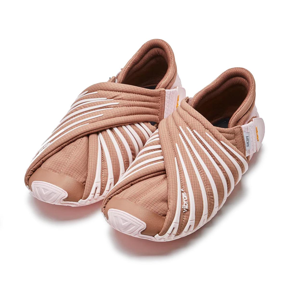Vibram FUROSHIKI Futon Low Shoes - Lightweight & Flexible Barefoot Sneakers for Men & Women - Brown Pink Color - Perfect for Running, Hiking & Outdoor Activities