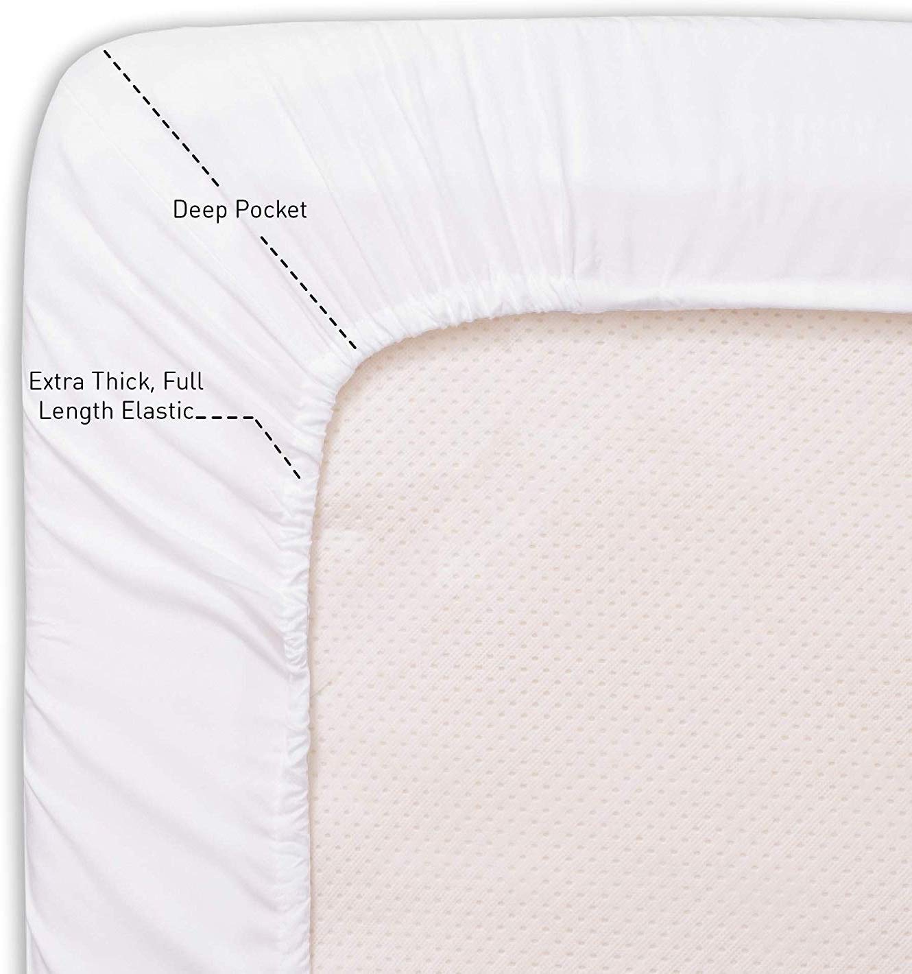 400 Thread Count 100% Egyptian Cotton RV King Sheet Set - 4 Piece Luxury Bedding with 12