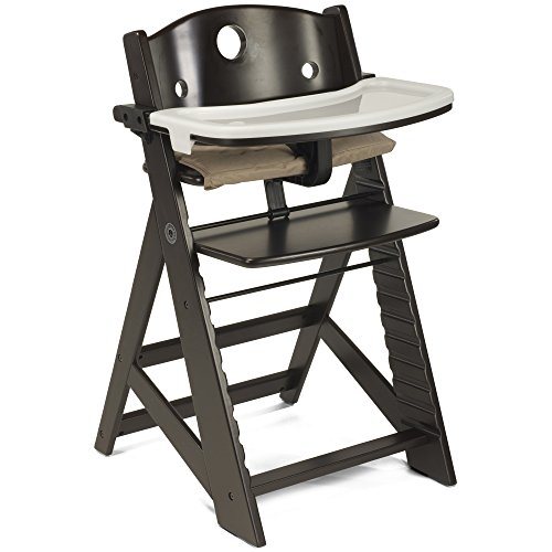 Keekaroo Height Right High Chair with Removable Tray - Adjustable Baby Feeding Chair in Espresso Brown | Perfect for Toddlers & Infants at Home, Restaurants, and Daycare Centers