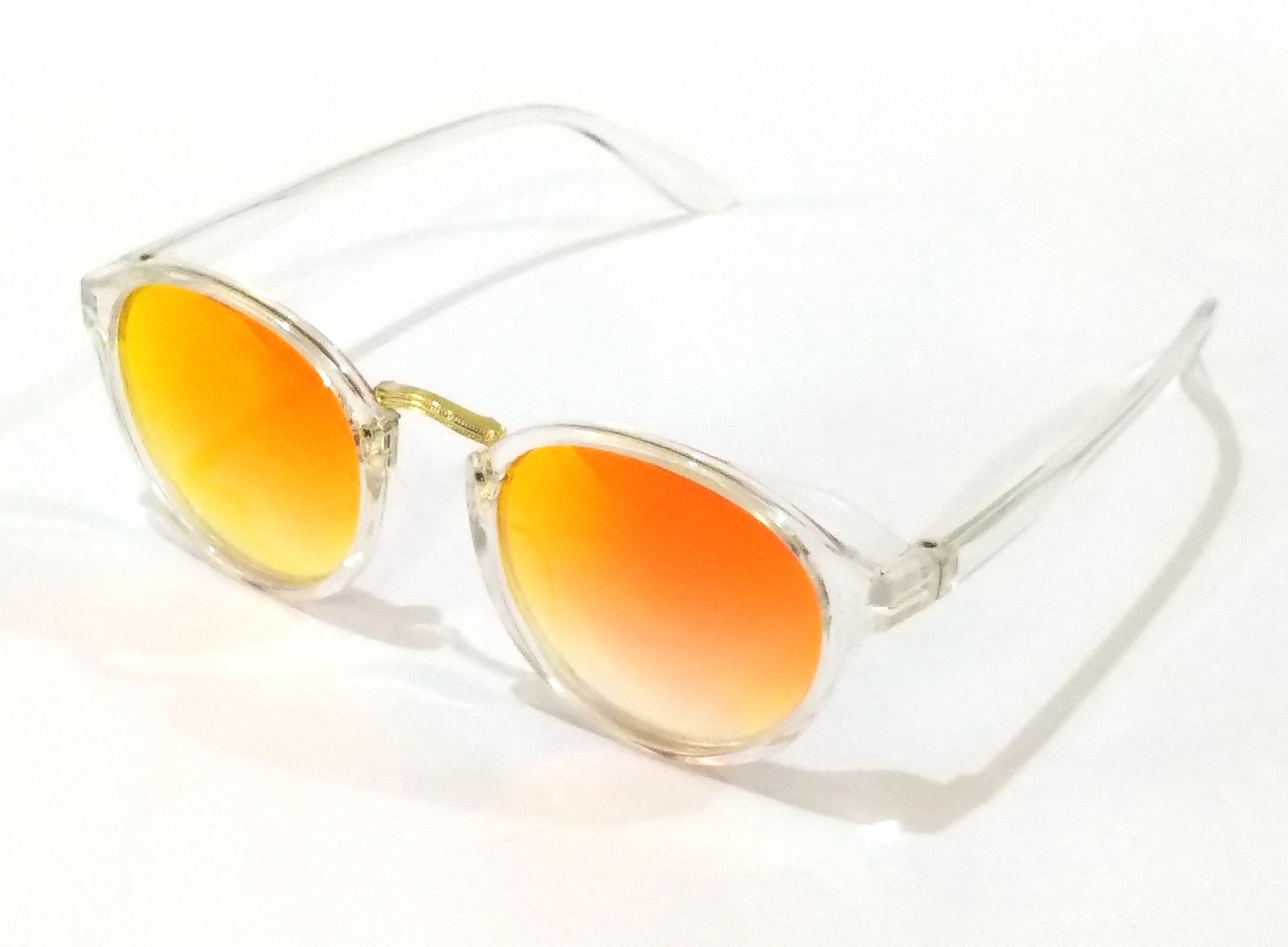Stylish Red Round Mirror Sunglasses for Men & Women - SW0019 | UV Protection Fashion Shades for Beach, Driving & Outdoor Activities