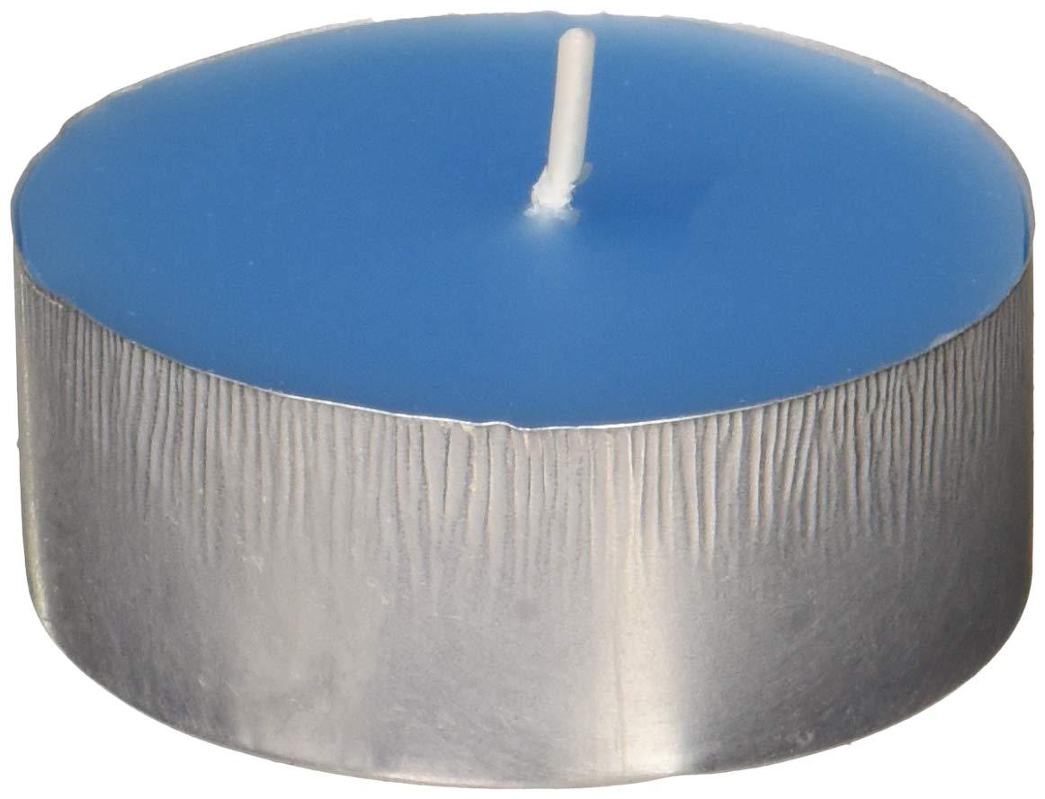 12-Piece Oversized Tealight Candles in Turquoise - Long Burning Decorative Tin Cup Candles for Weddings, Parties, and Home Decor