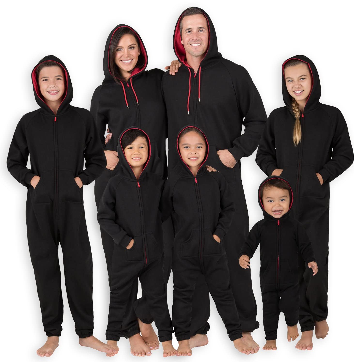 Family Matching Hoodie Onesies for Boys, Girls & Pets - Cozy Outfits for Home & Play