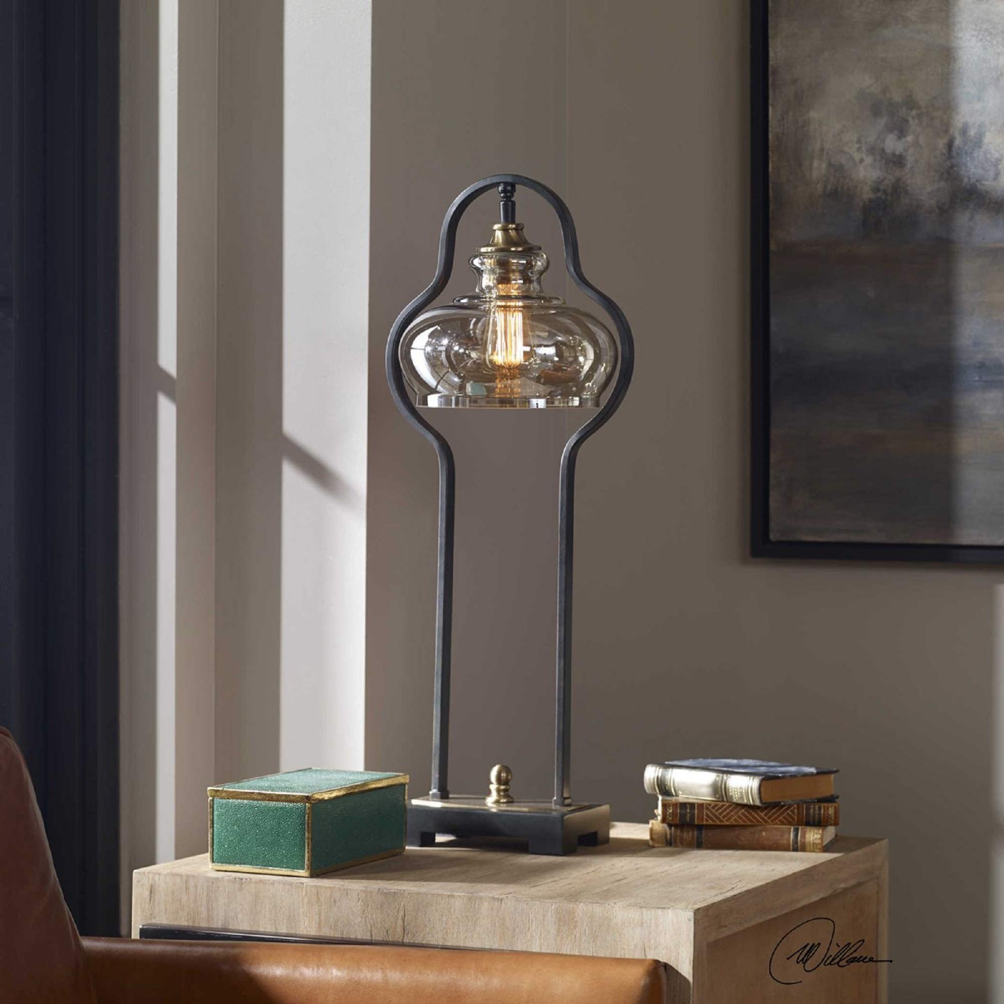 Vintage Black Desk Lamp - 28.5