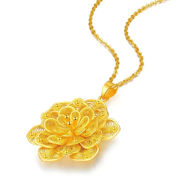 24K Pure Gold Pendant Necklace - 999 Solid Real Gold Charm for Women & Men | Elegant Classic Party Jewelry Gift | Perfect for Weddings, Anniversaries & Special Occasions | 2023 Trending Fashion Accessory