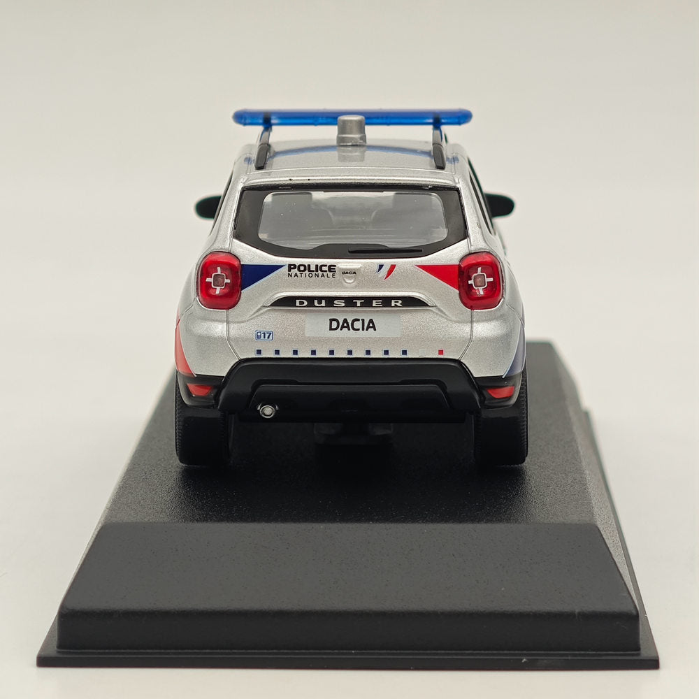 1/43 Scale Norev Dacia Duster Police Nationale 2021 Silver Diecast Model Car - Limited Edition Collectible for Display & Gifting