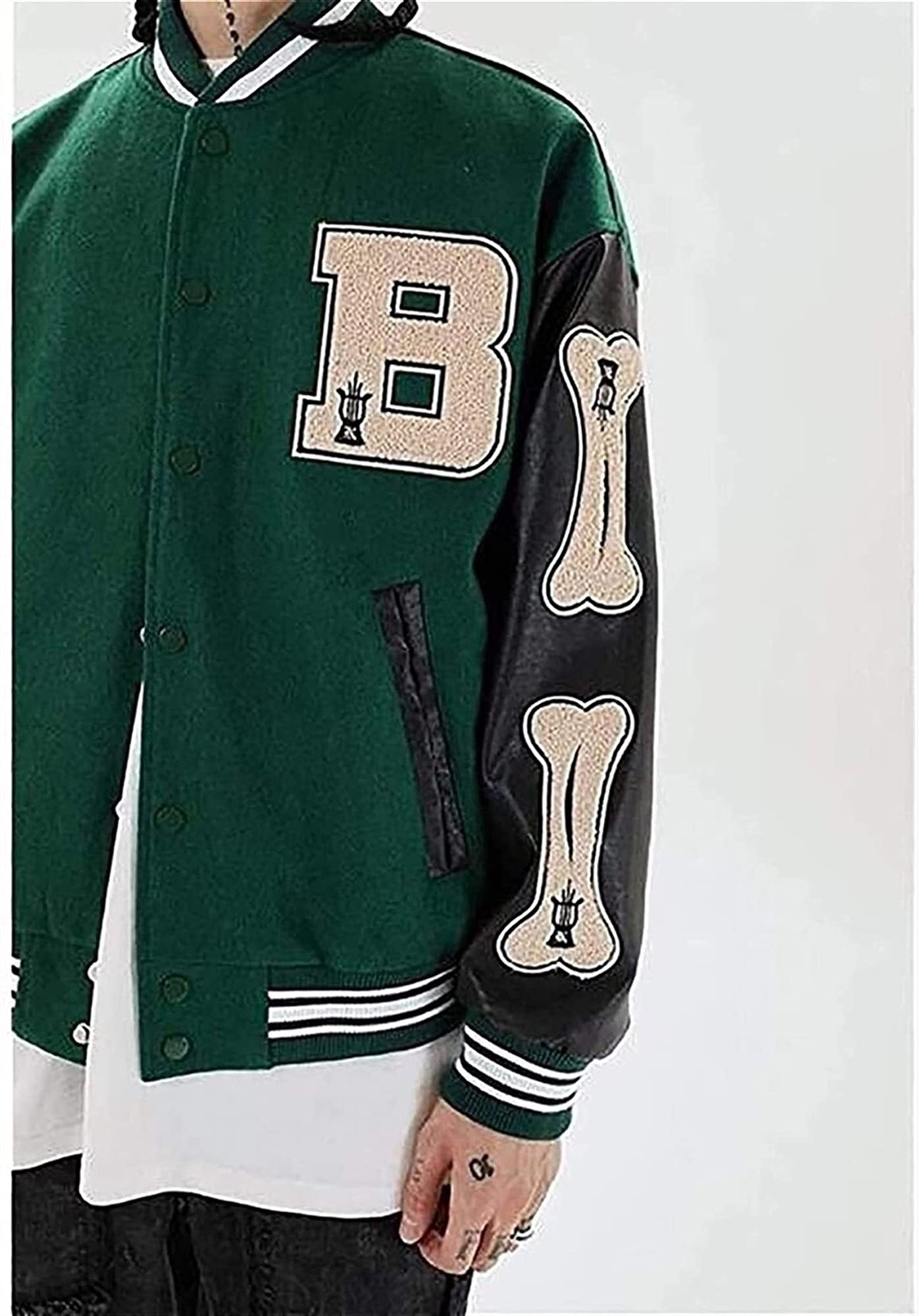 Men's College Baseball Jacket - Stylish Sports Sweatshirt for Casual Wear, Gym & Outdoor Activities
