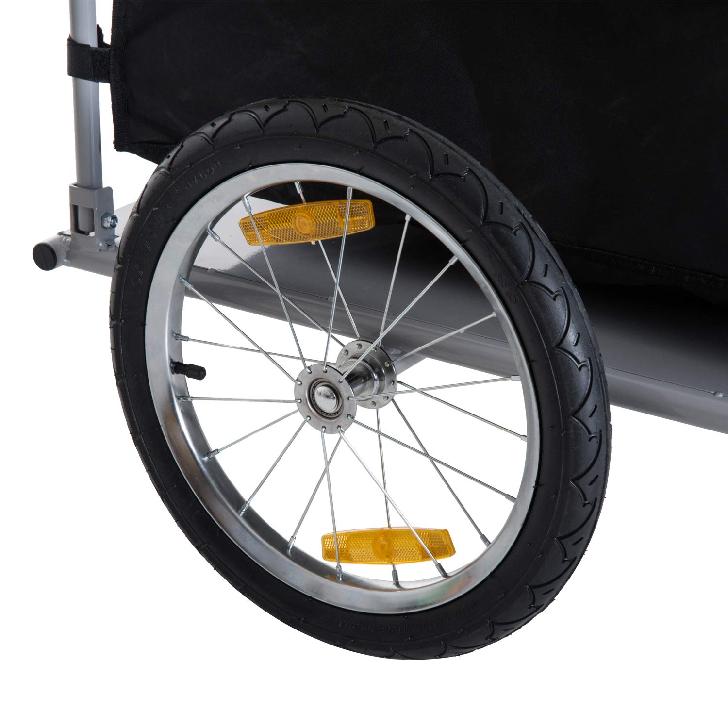 Aosom 2-Wheel Bicycle Cargo Trailer with Removable Cover - Heavy Duty Bike Luggage Wagon for Camping, Groceries & Outdoor Adventures
