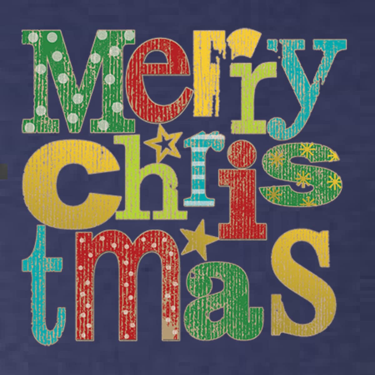 Colorful Merry Christmas Tri-Blend Racerback Tank Top - Festive Holiday Apparel for Women - Perfect for Christmas Parties, Family Gatherings & Holiday Photos