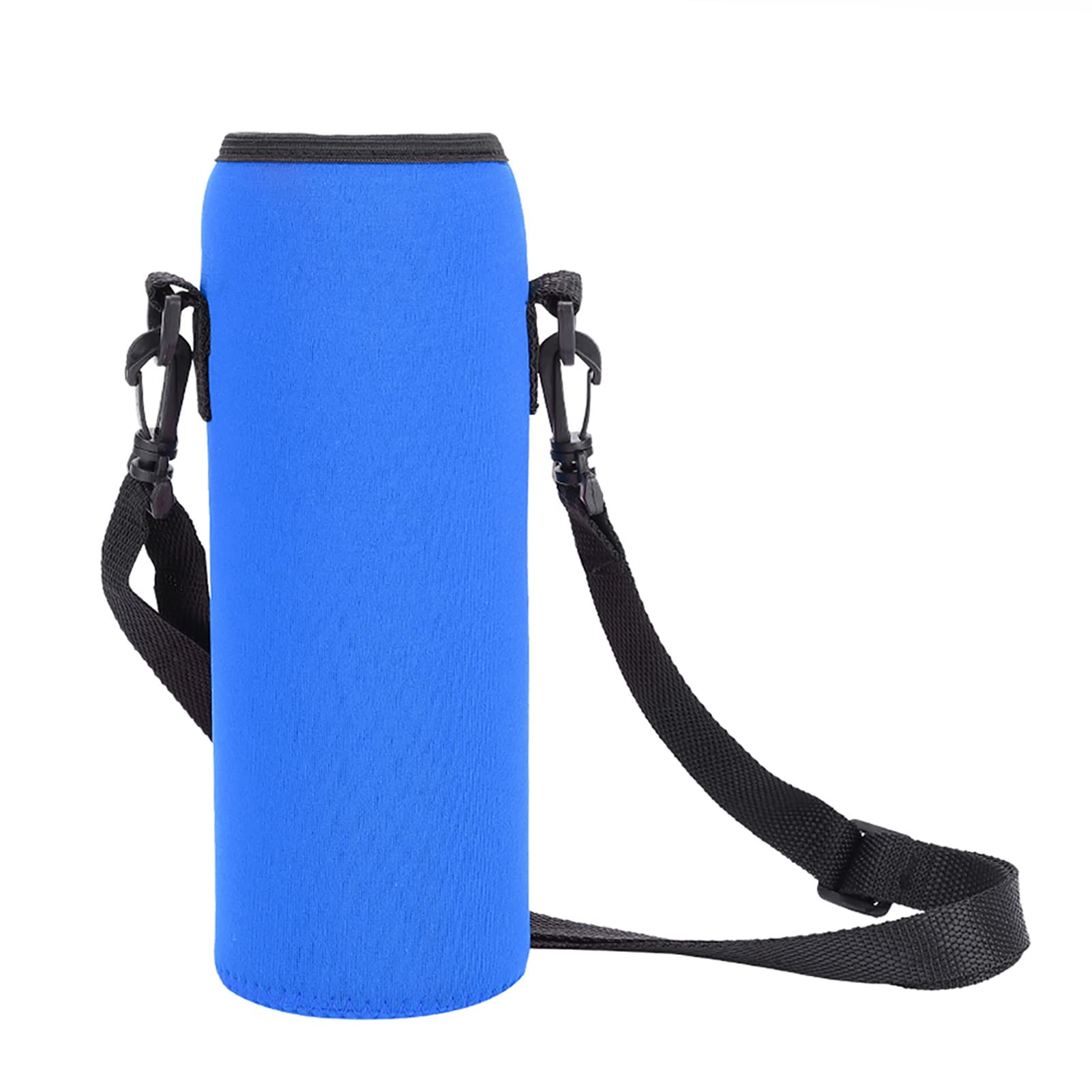 Black & Blue Insulated Water Bottle Cover Pouch - Leakproof & Heat Resistant for Travel, Hiking, Gym & Outdoor Activities - Convenient Carry Handle for Water Bottles (Blue)
