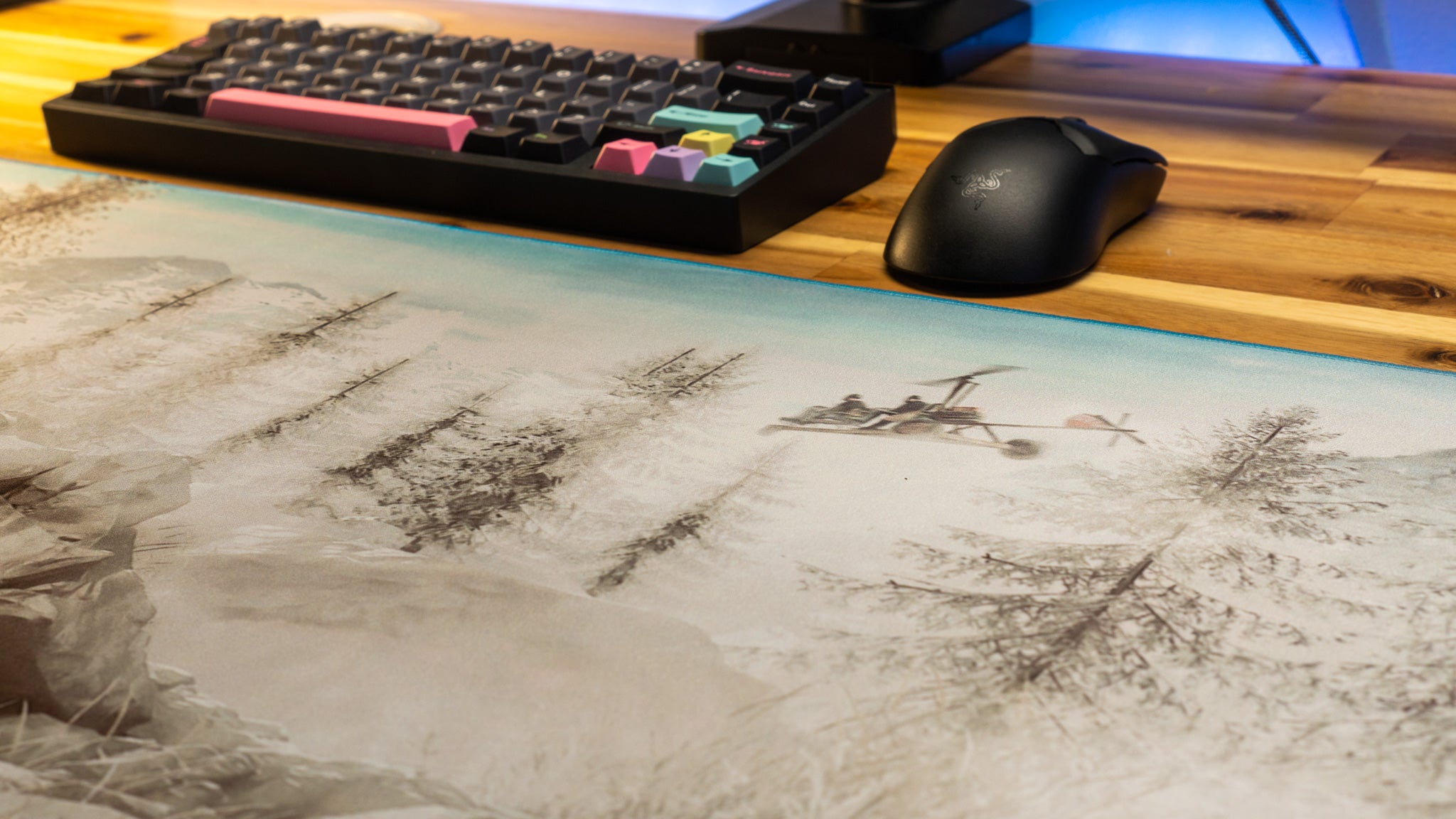 Tahliaaj Snowscape Limited Edition Gaming Desk Mat - Content Creator Collaboration Mouse Pad for PC & Console Gamers - Perfect for Esports, Streaming & Office Work