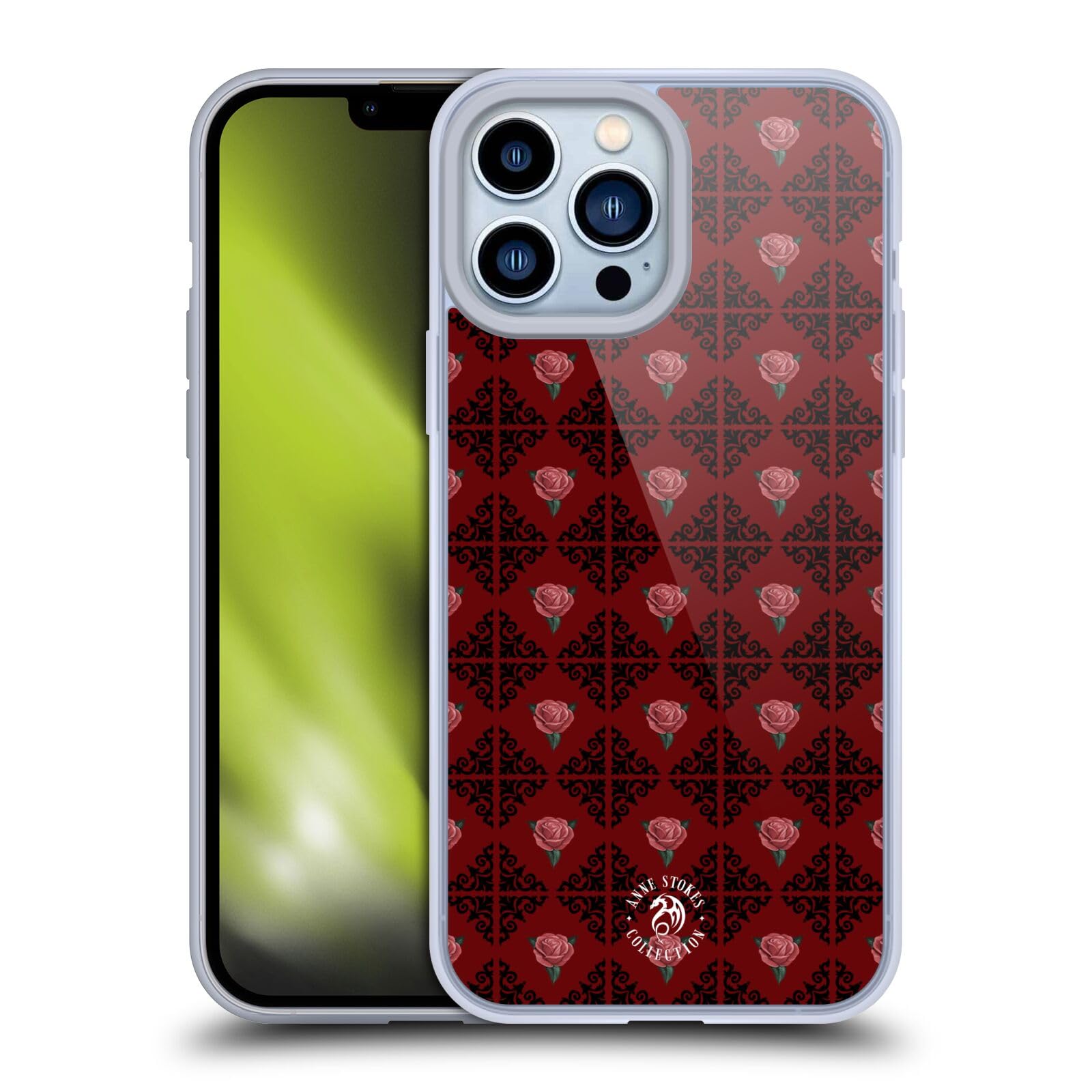 Officially Licensed Anne Stokes Gothic Logo Soft Gel Case for Apple iPhone 13 Pro Max - Stylish Protection for Everyday Use & Gothic Fashion Lovers