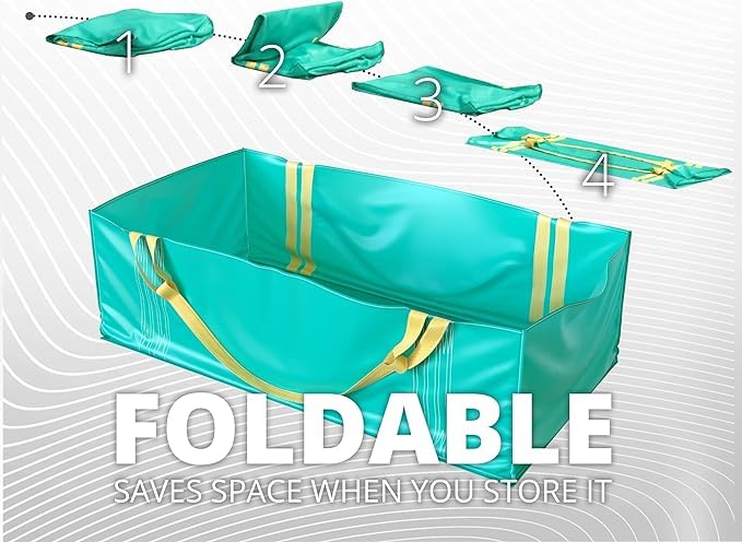 **Skywin Heavy Duty Dumpster Bags - 5 Pack Reusable Yard Waste Bags, Foldable Trash Container for Renovations & Yard Cleanup - Holds Up to 3,500 lbs - Perfect for Home Improvement, Landscaping & Construction Debris**