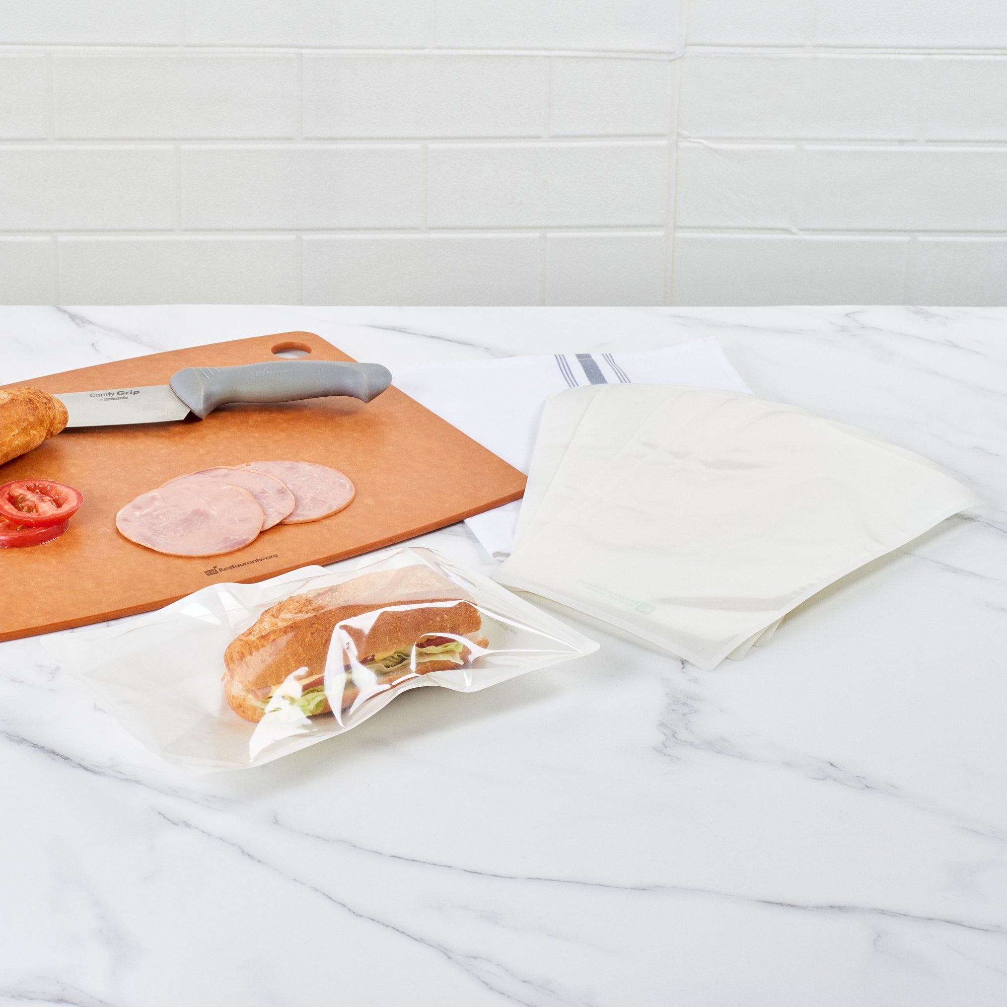 White Plastic Sandwich Bags Large 11.5