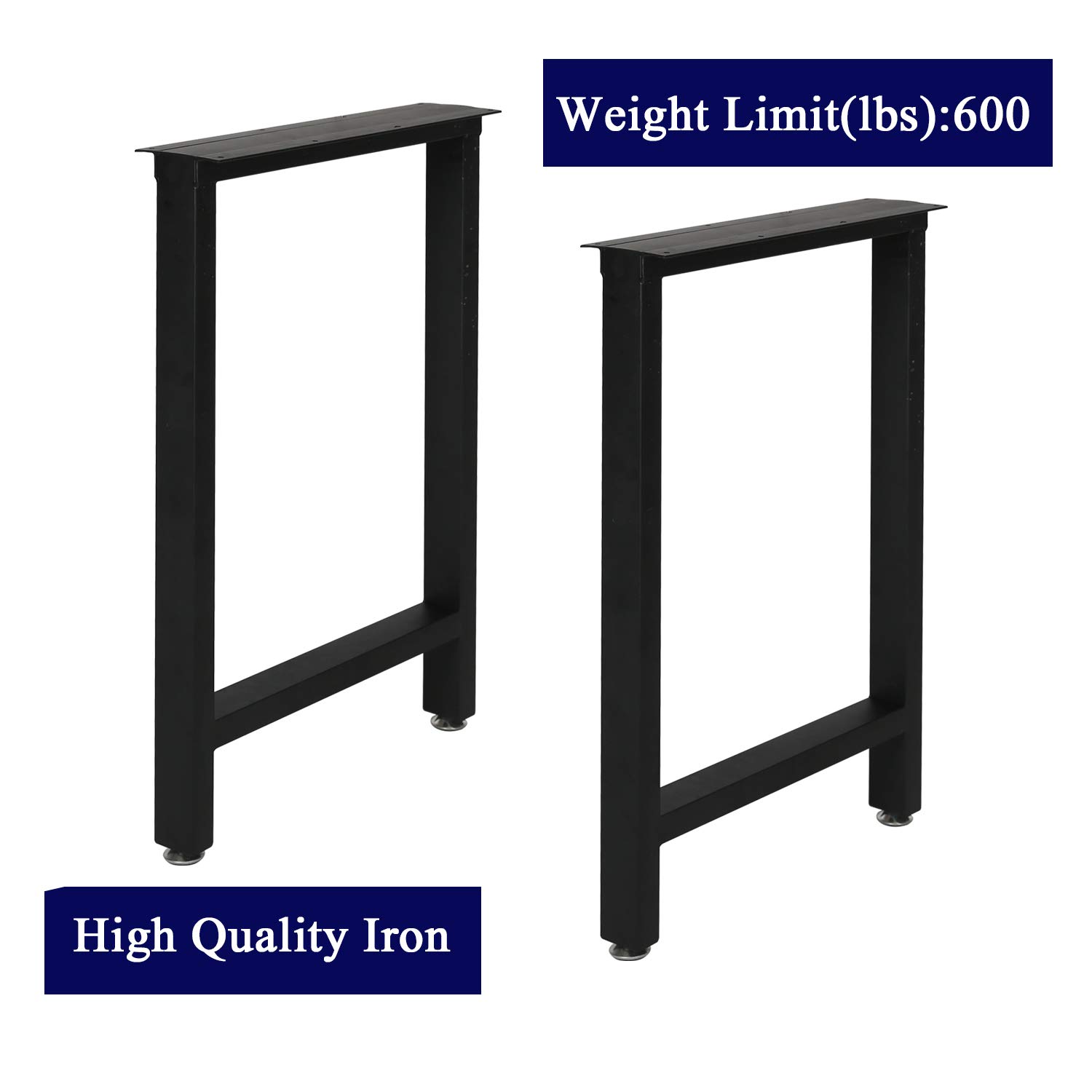Heavy Duty Metal Black Table Legs 28
