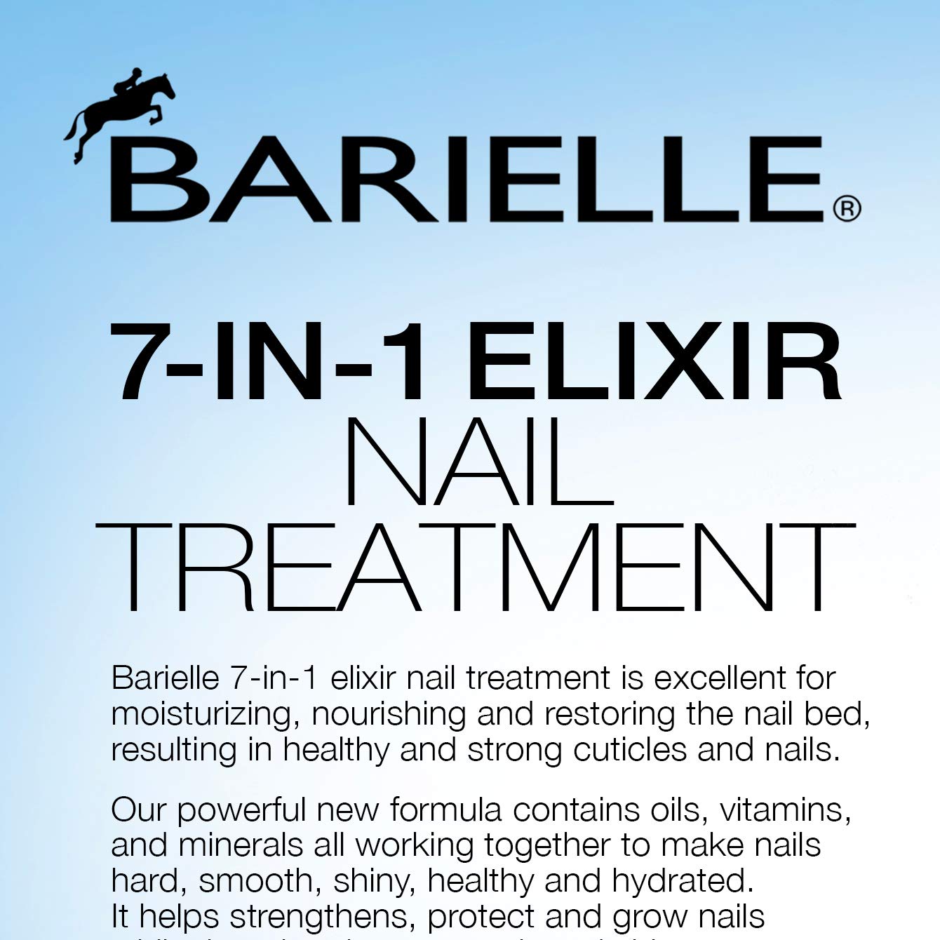 Barielle 7-In-1 Elixir Nail Treatment - Strengthen & Repair Damaged Nails - 0.5 oz - Perfect for Dry, Brittle Nails & Nail Growth - At-Home Nail Care Solution for Healthy, Beautiful Nails