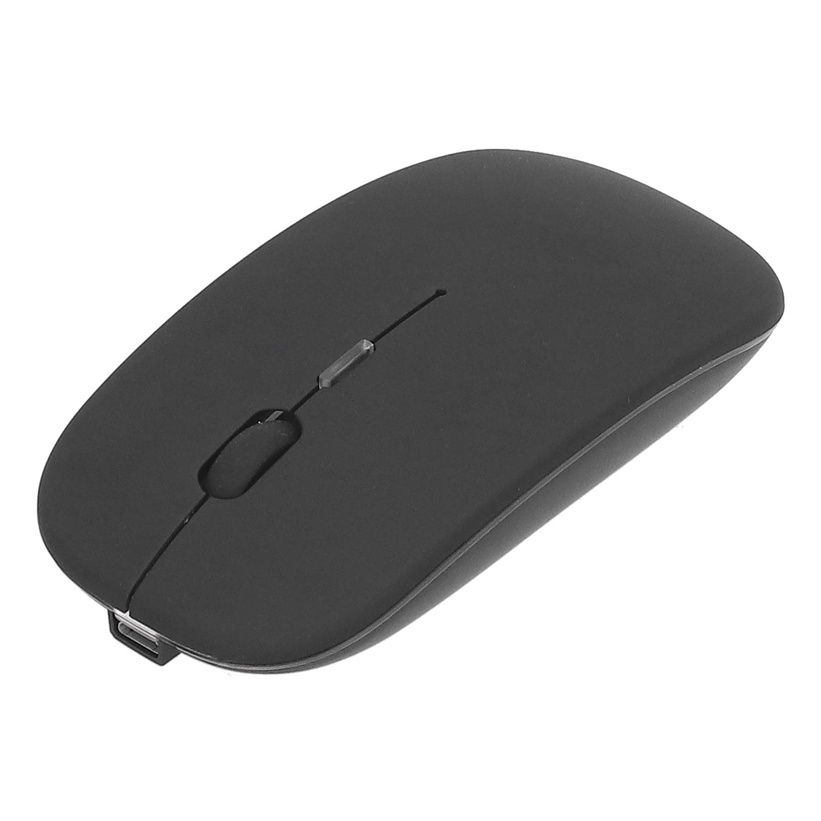 Wireless Rechargeable Mouse - Ergonomic Silent 1600DPI Optical Sensor USB Mouse for PC, Laptop, Office & Gaming (Black) - Perfect for Work, Home & Travel Use