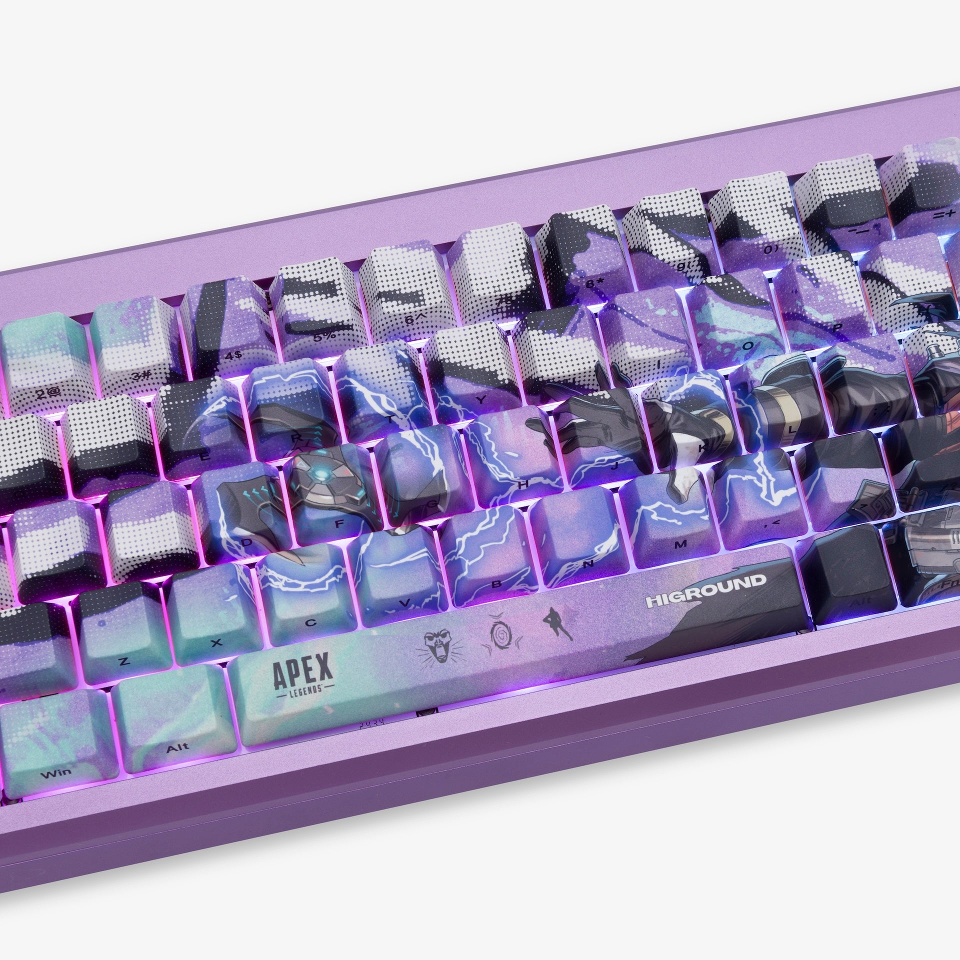Higround Summit 65 Mechanical Gaming Keyboard - Apex Legends Wraith Edition | RGB Backlit, Wired USB | Perfect for FPS Gaming & Esports Tournaments