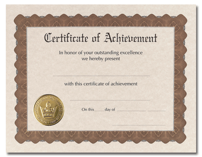 Certificate of Achievement Award - Customized Recognition Plaque for Graduation, Employee Appreciation & Milestone Celebrations - Perfect for Office, School & Home Decor