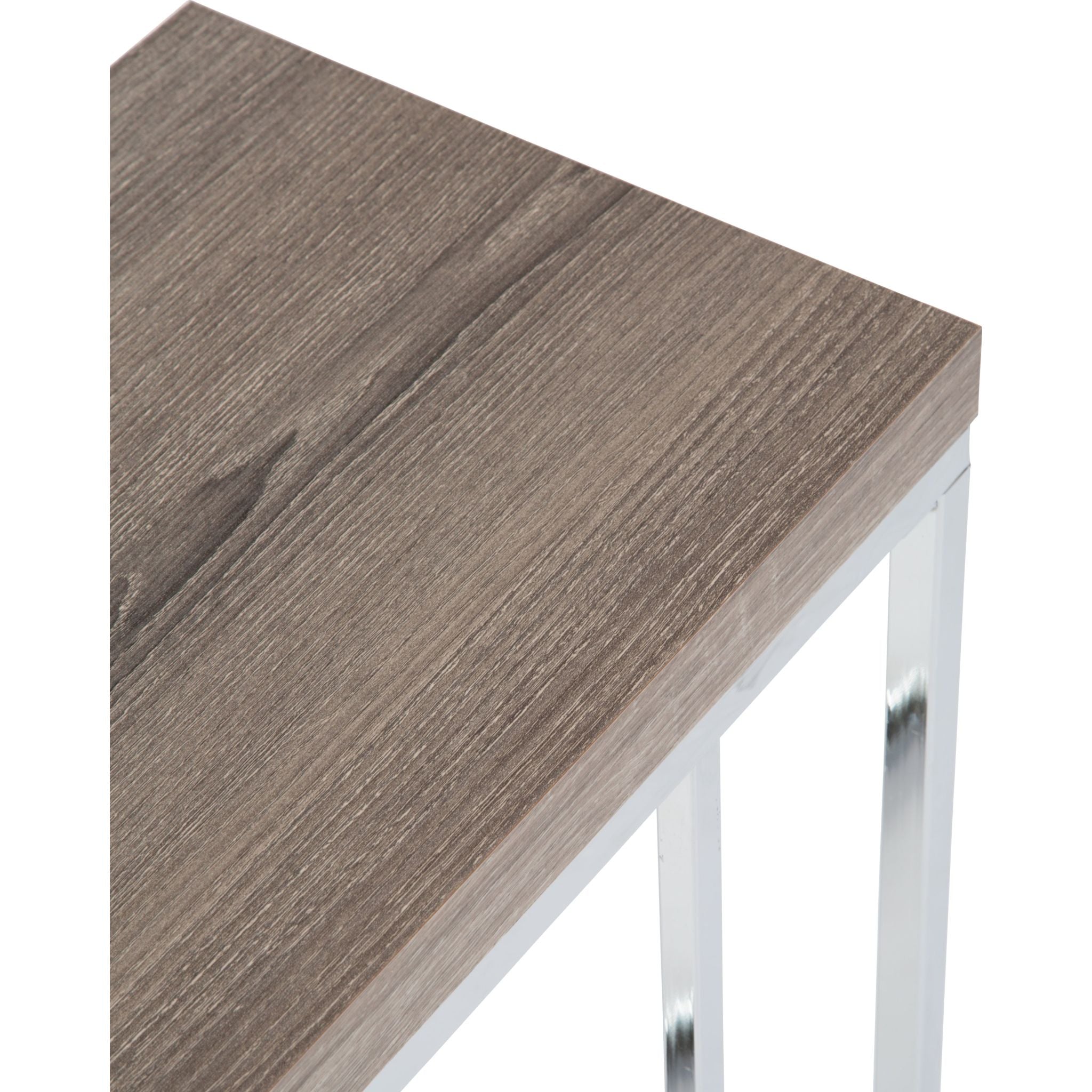 Stylish Aly Accent Table in Dark Taupe - Perfect for Living Room, Bedroom or Entryway Decor