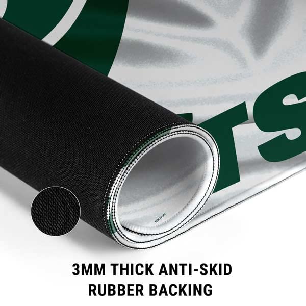 Skinit Extra Large Gaming Mouse Pad - Officially Licensed NFL New York Jets Design with Stitched Edges, Waterproof, Non-Slip Rubber Base - Perfect Desk Mat for Keyboard & Mouse - Ideal for Gaming, Office Work, and Home Computer Setup