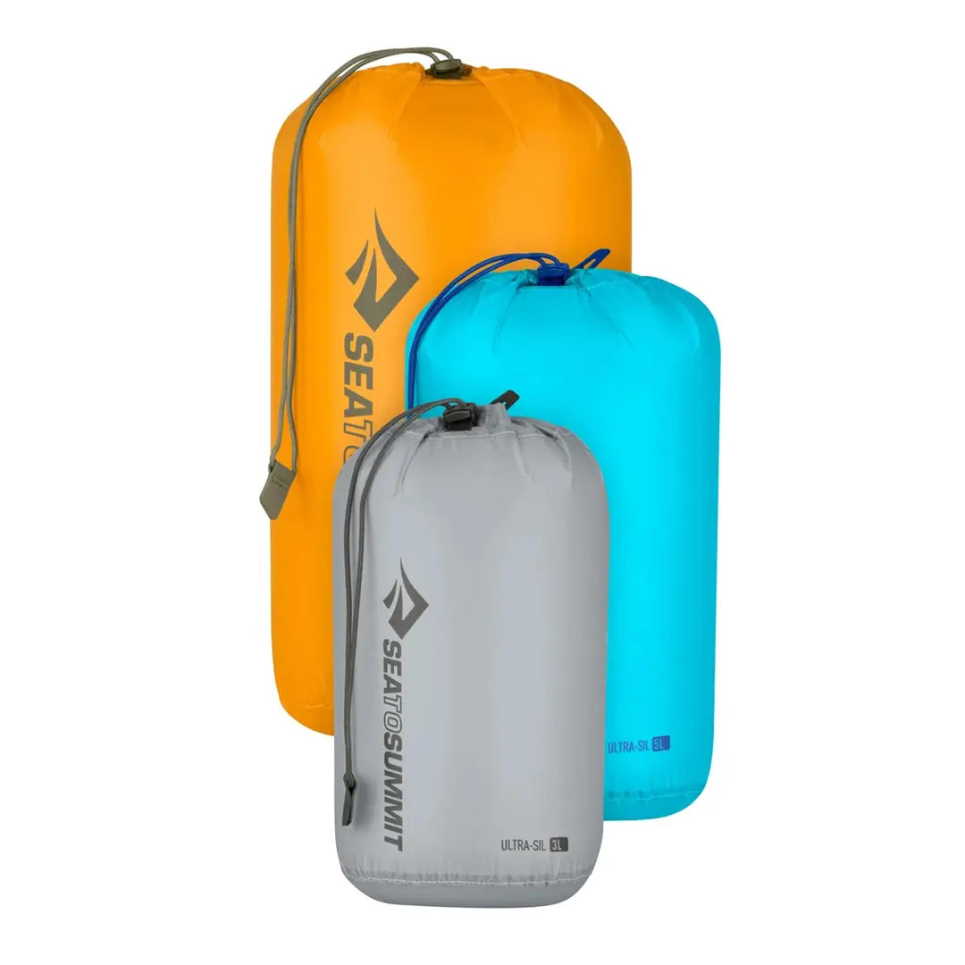 Sea To Summit Ultra Sil Stuff Sack Set - Lightweight & Waterproof Compression Bags for Camping, Hiking & Travel Gear Organization