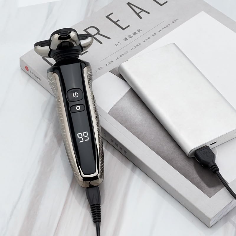 4-in-1 Electric Head Shaver for Bald Men - Rechargeable Wet/Dry Waterproof Shaving Machine with Fast Charging - Perfect for Travel, Gym & Daily Grooming