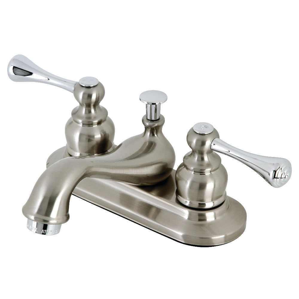 Kingston Brass KB604BL 4-Inch Centerset Bathroom Faucet - Modern Water-Saving Design for Bathroom Sink, Vanity, and Powder Room Installation