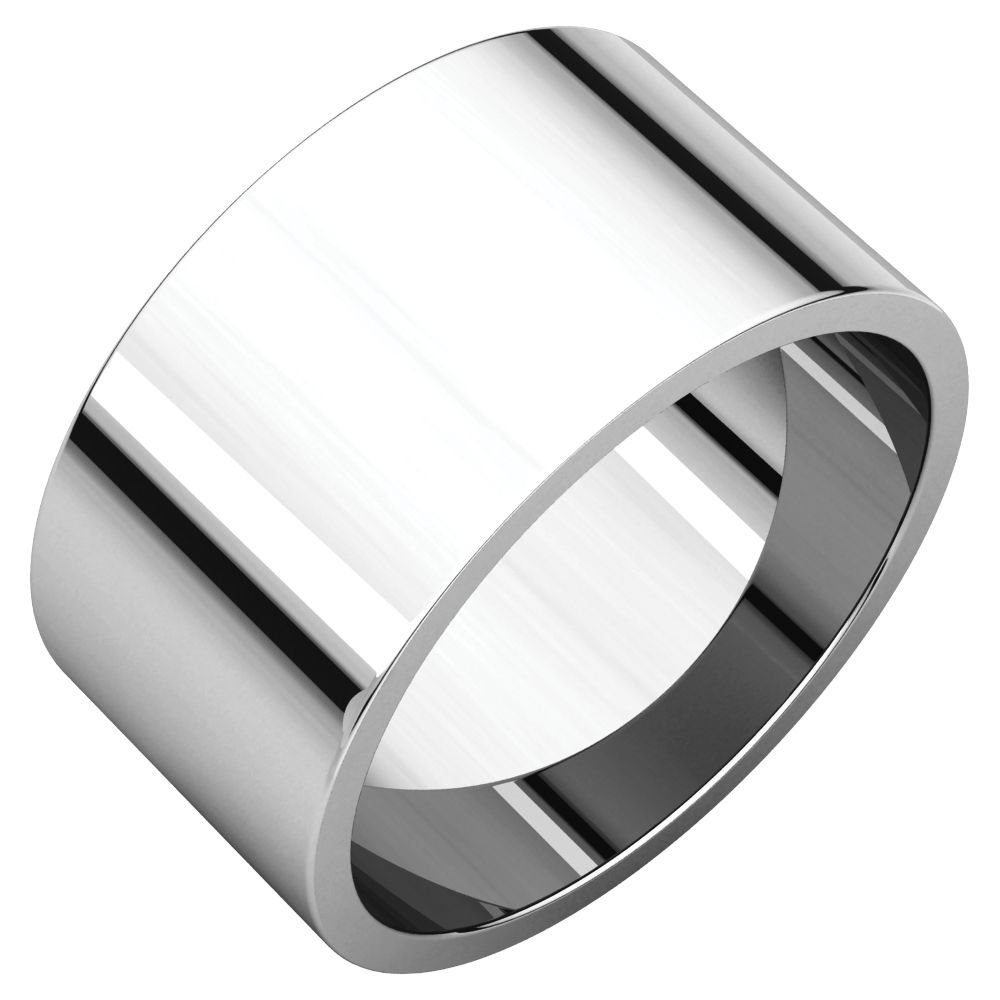925 Sterling Silver 10mm Flat Wedding Band Ring for Women & Men - Elegant Simple Comfort Fit Jewelry for Engagement, Anniversary & Everyday Wear - Jewelry By Lux