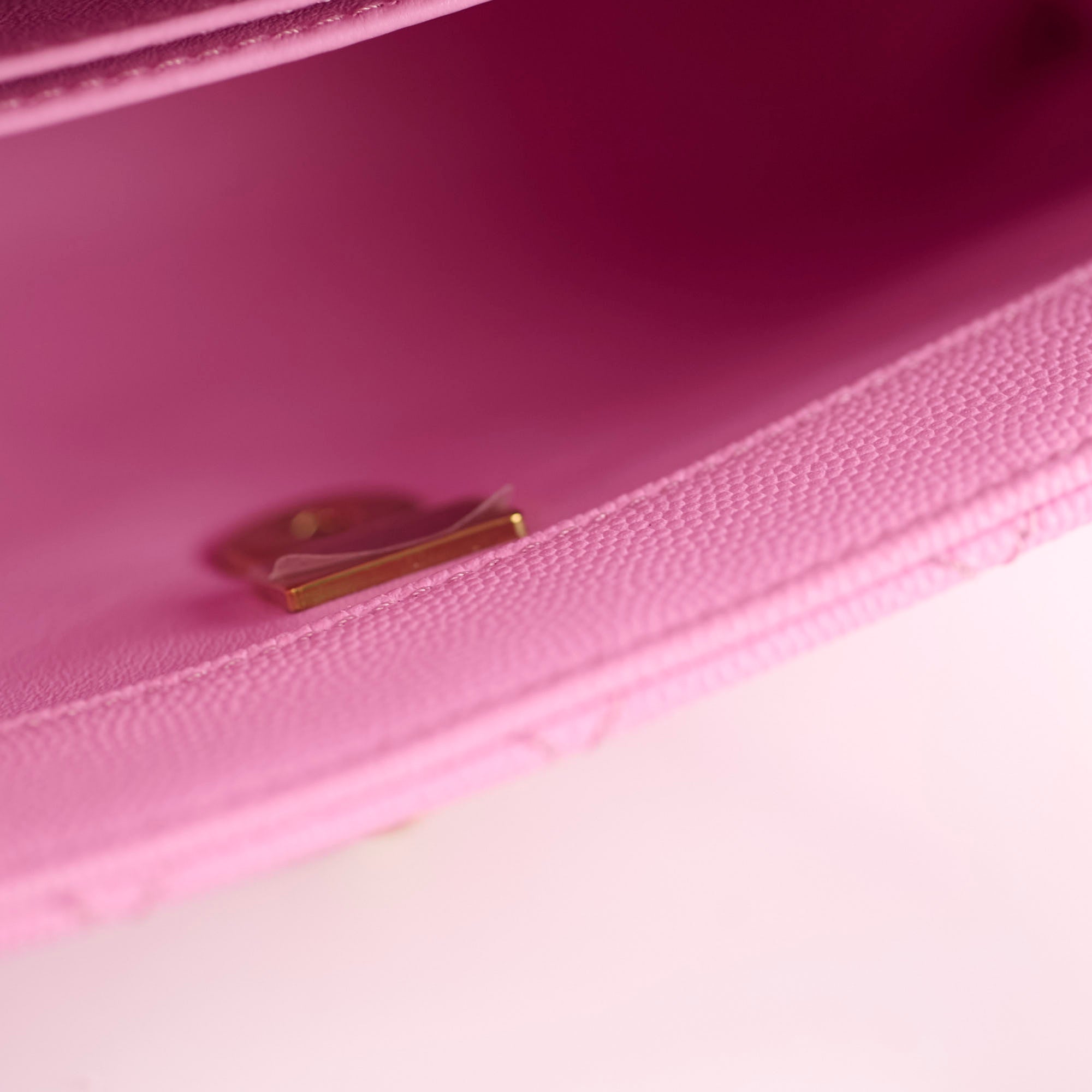 Authentic Chanel Small Coco Handle Bag in Pink Caviar Leather with Microchip - Perfect for Date Nights, Parties & Luxury Fashion Accessories