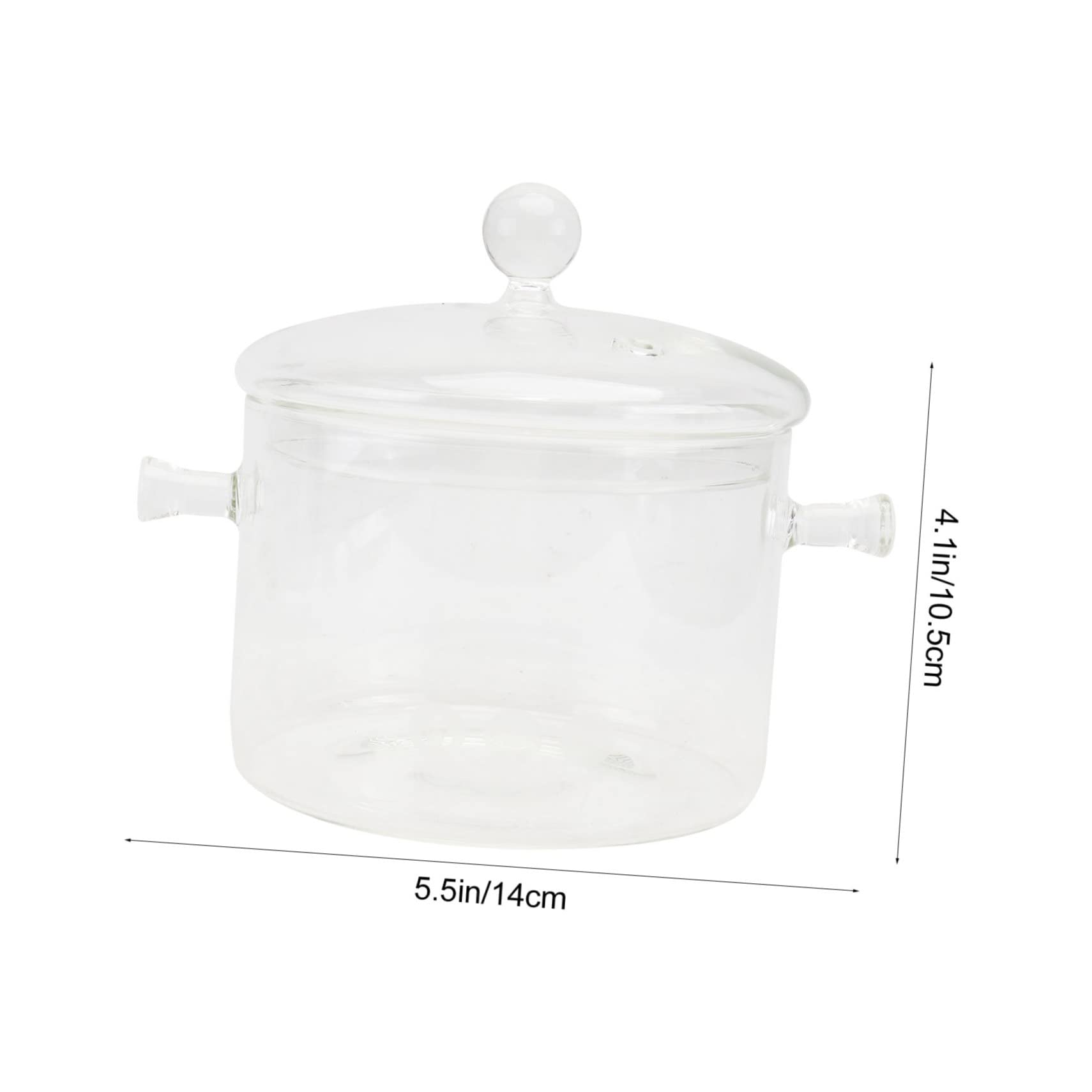 Cabilock Decorative Glass Candles - 12oz Glass Saucepan with Lid, Cooking Pot for Soup, Stew & Kitchen Use | Airtight Candy Storage Containers | Perfect for Restaurants, Home Cooking & Gift Giving