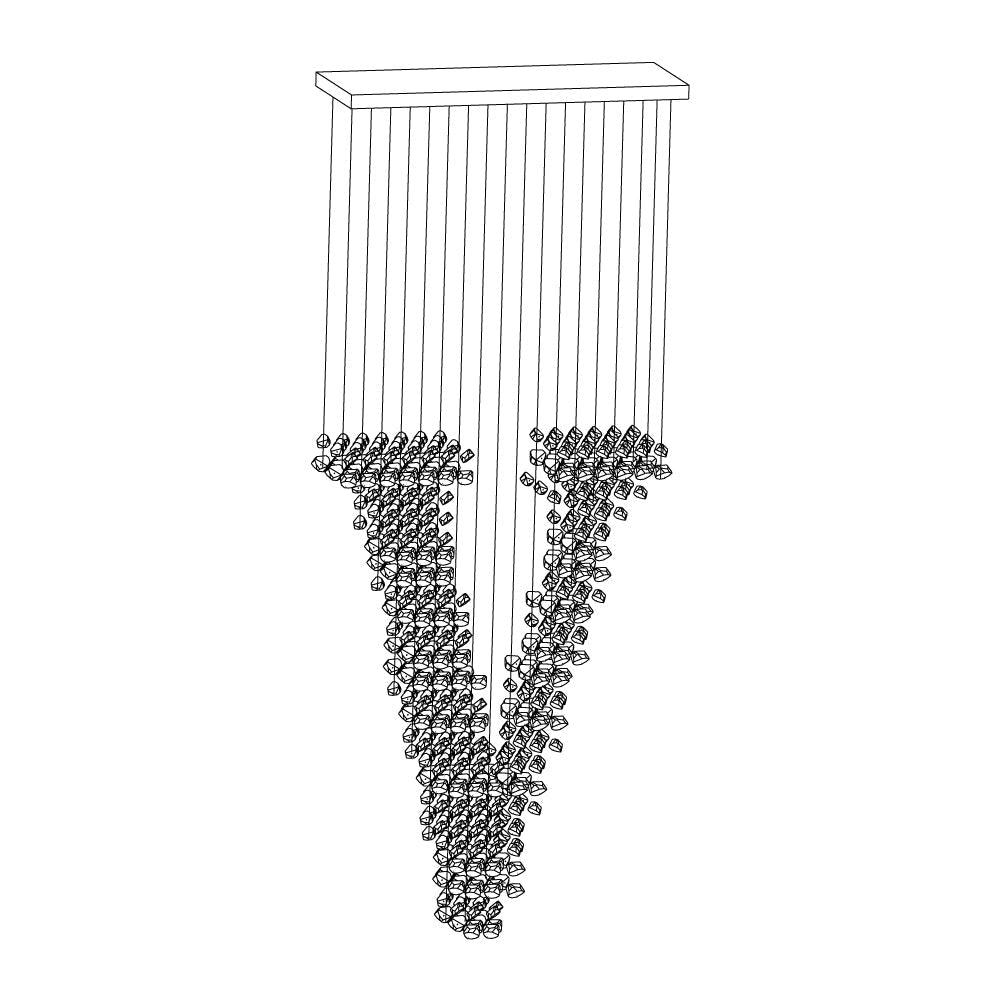 Elegant Black Charcoal Chandeliers - Modern Crystal Ceiling Light Fixture for Dining Room, Living Room & Bedroom Decor