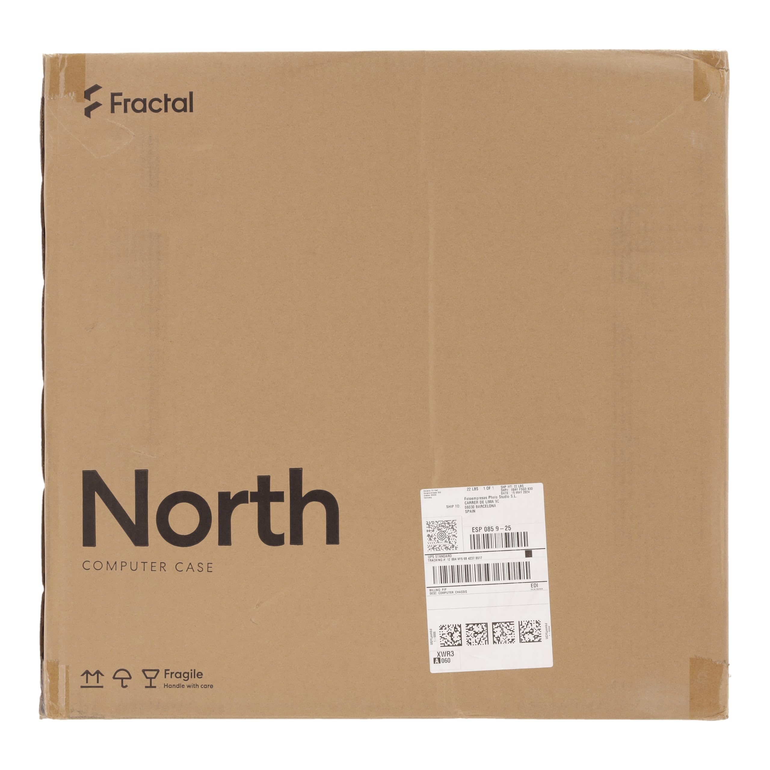 Fractal Design North ATX Mid Tower PC Case - Genuine Walnut Wood Front Panel, Mesh Side Panels, 2x140mm PWM Fans, USB-C - Premium Airflow Gaming Case (Charcoal Black) - Perfect for High-Performance Gaming PCs and Workstation Builds