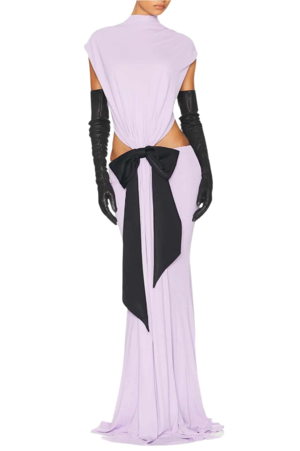 Graillot Women's Purple Bow Cutout Backless Maxi Dress - Elegant Evening Gown for Parties, Weddings & Special Occasions